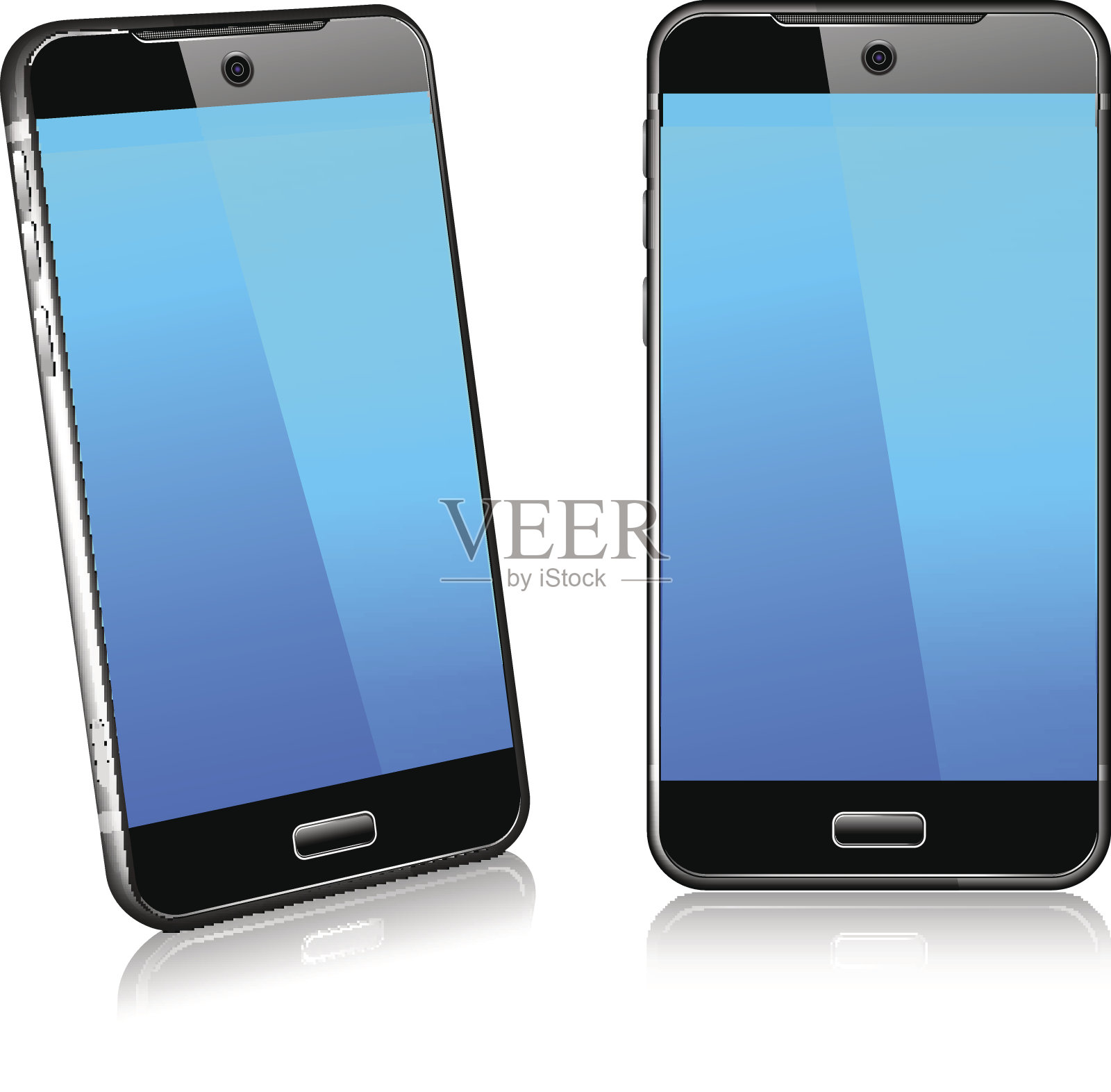 手机手机智能移动3D和2D插画图片素材