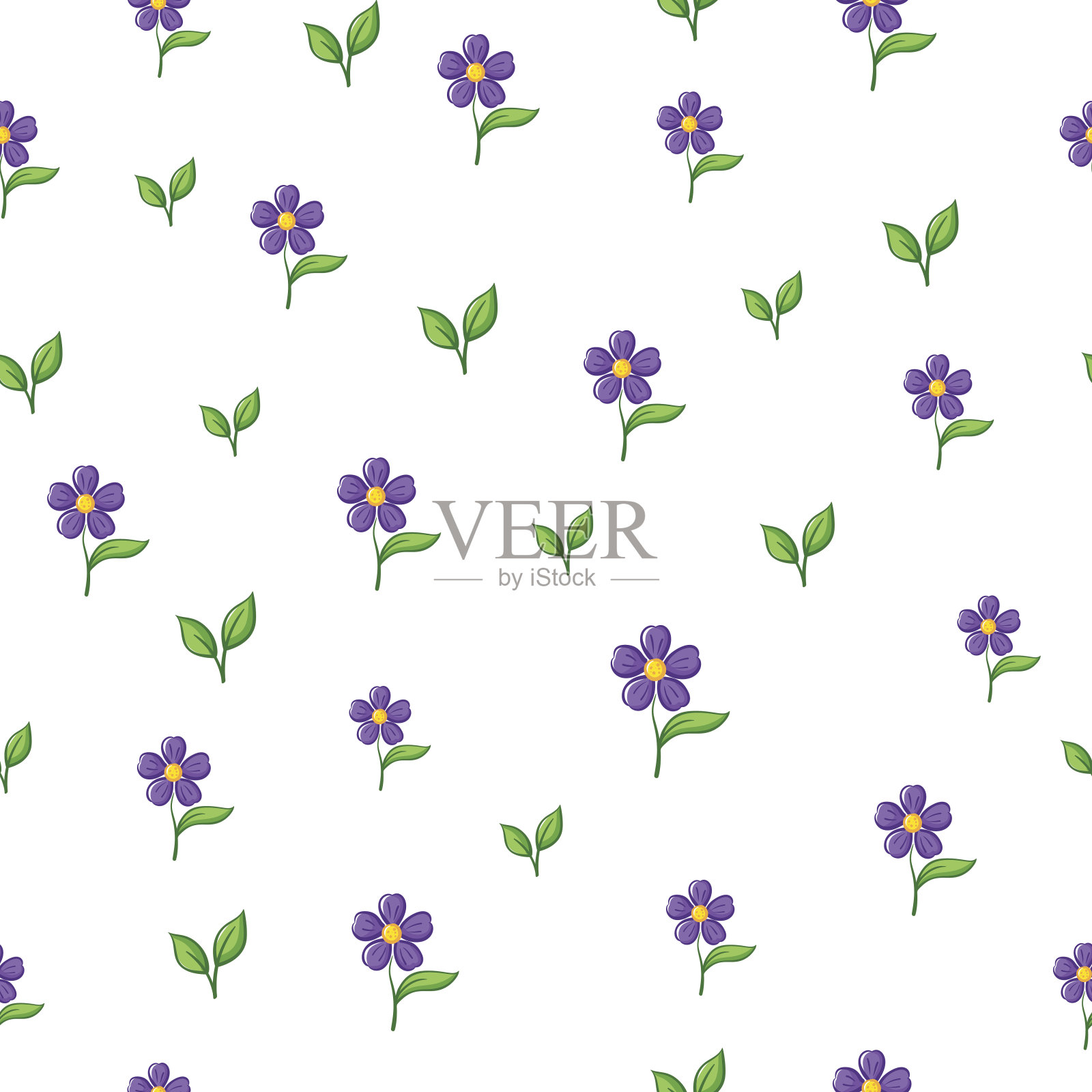 无缝的花朵图案插画图片素材