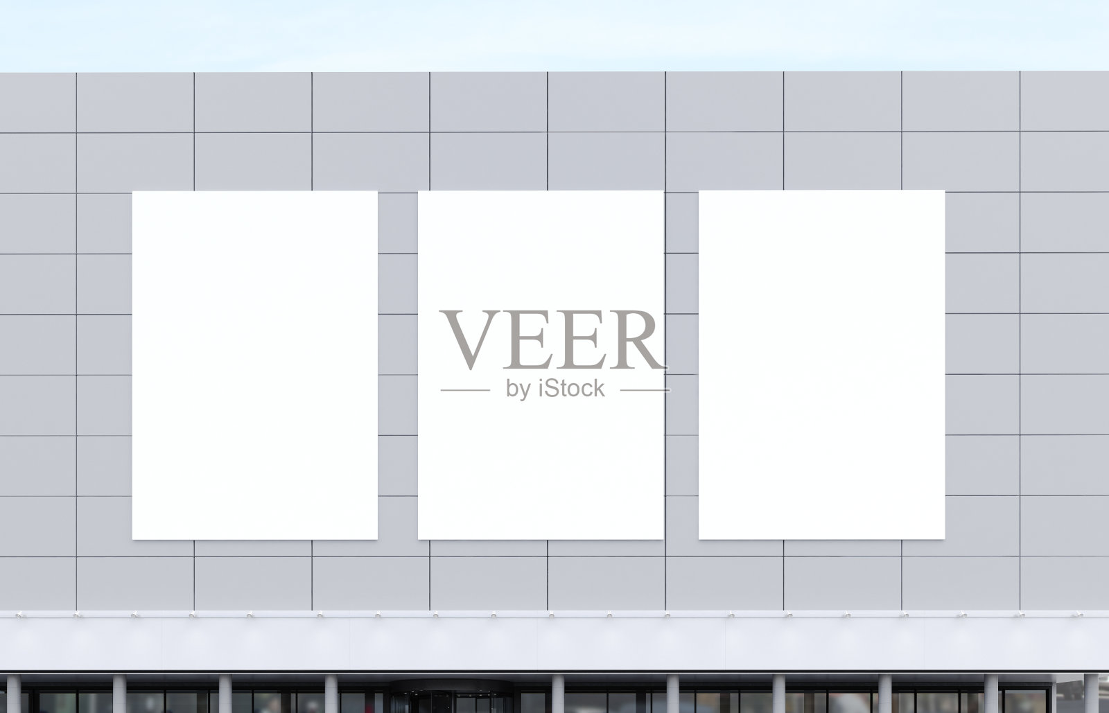 商务中心有三幅海报照片摄影图片