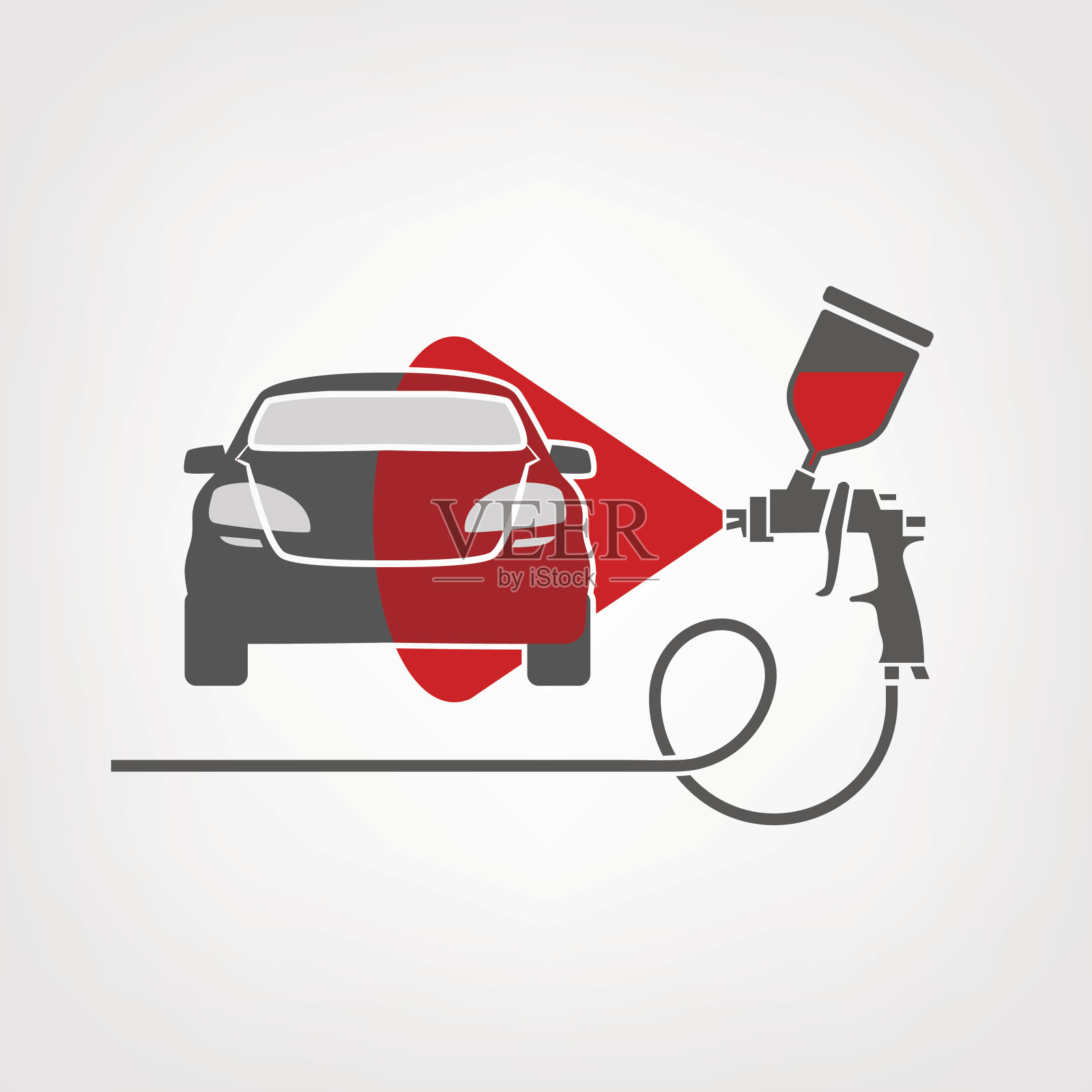 喷漆枪向量插画图片素材