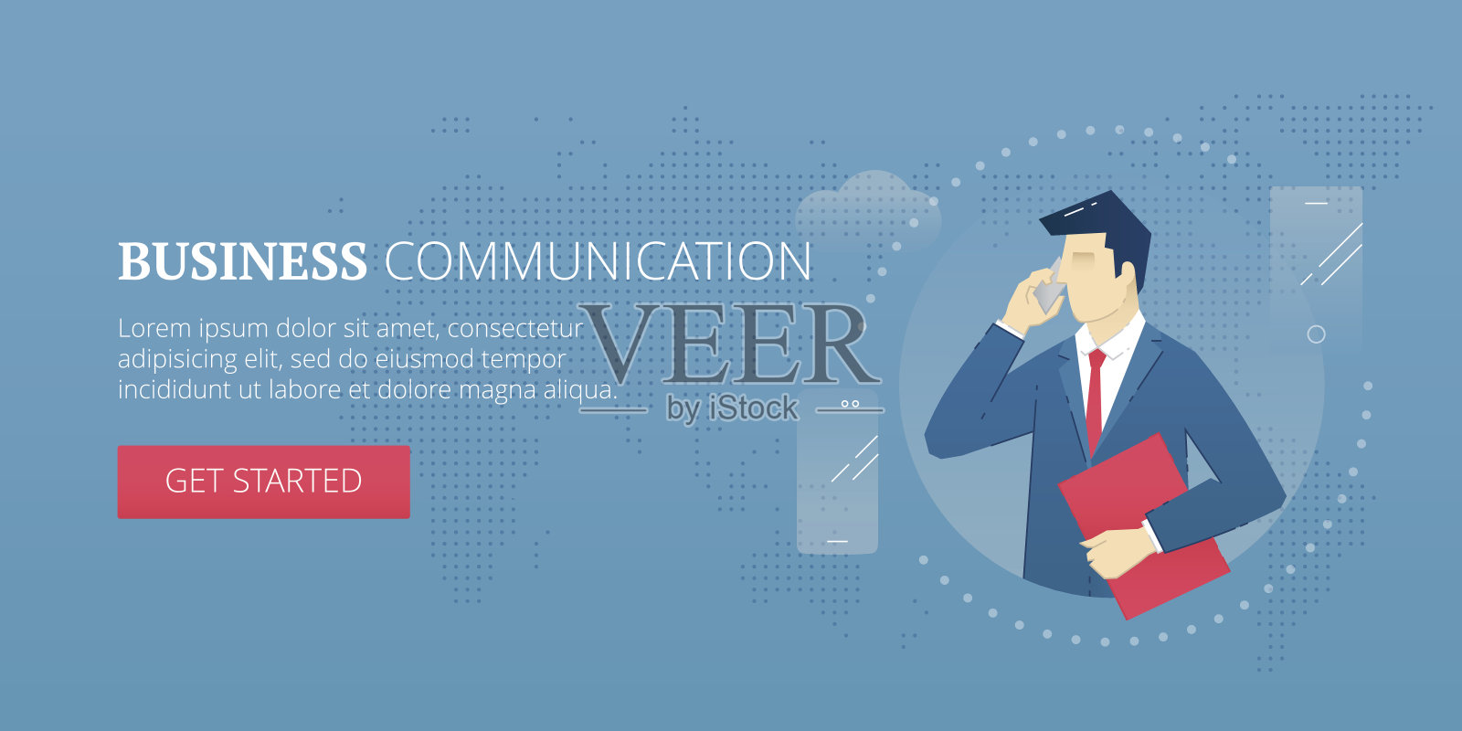 商务沟通网页banner插画图片素材