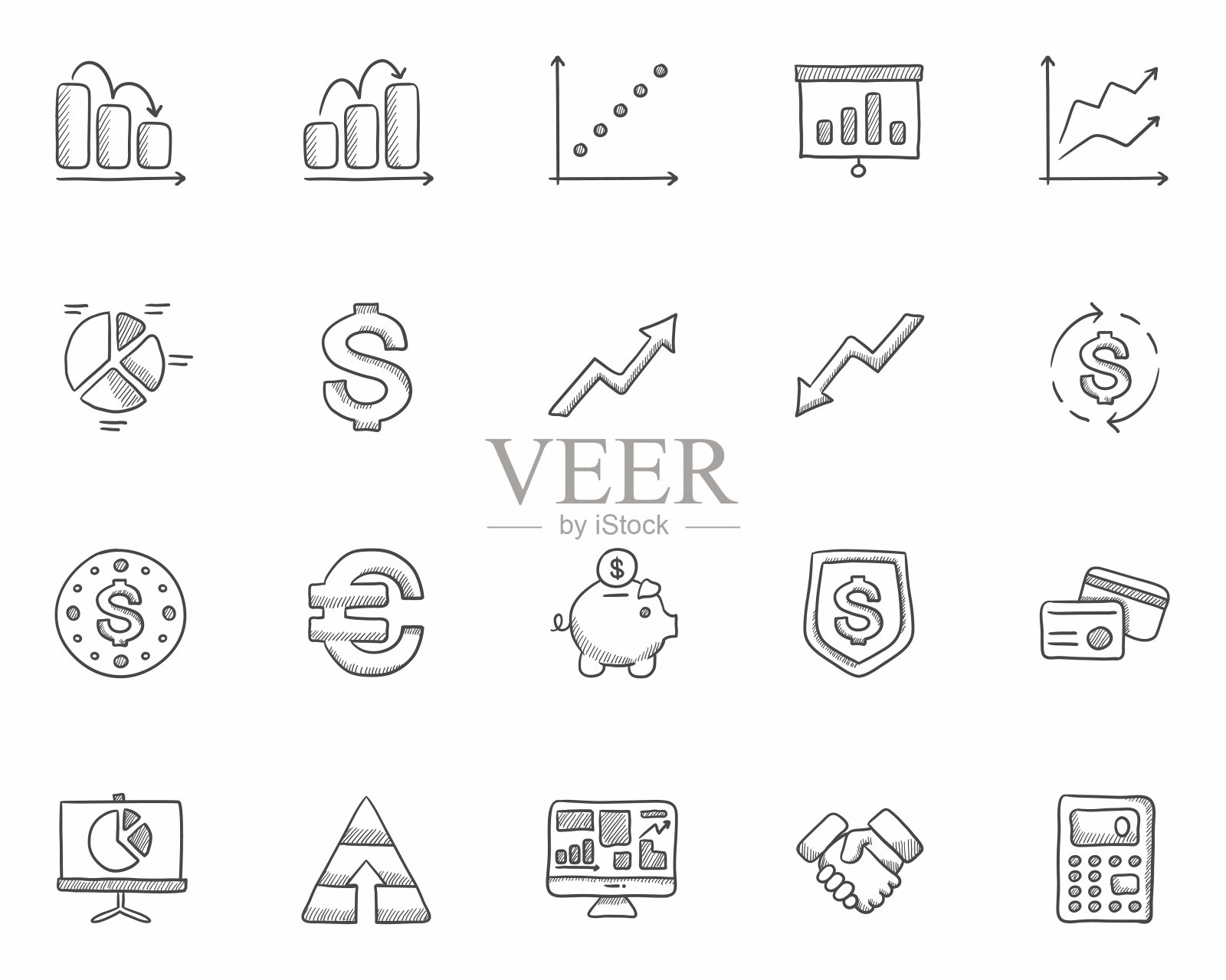 业务草图图标集图标素材