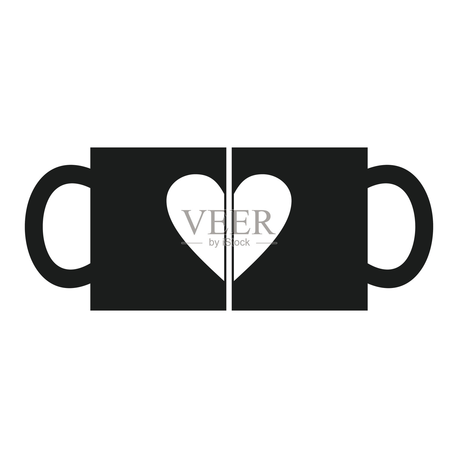 情人节情侣杯设计元素图片