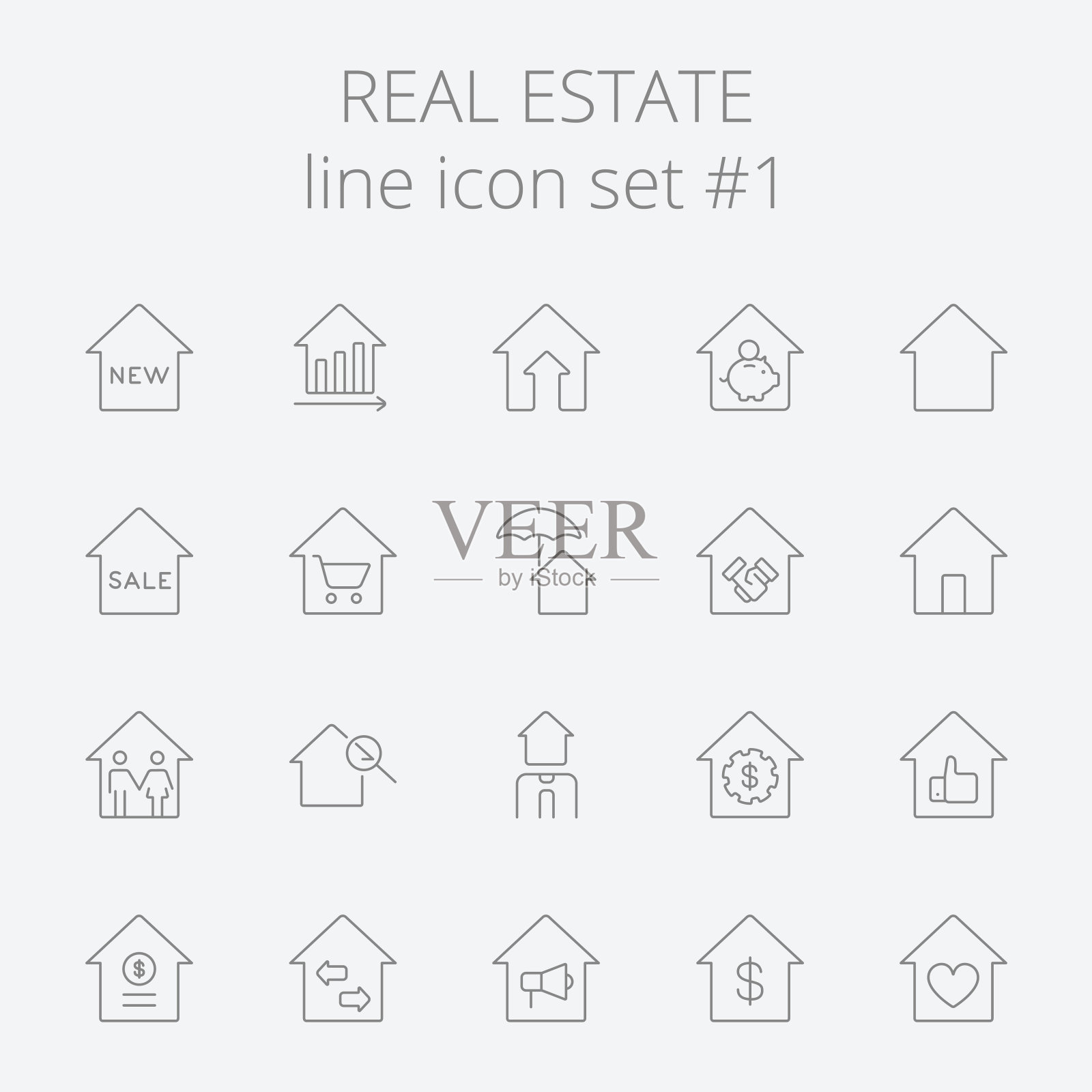 房地产图标集图标素材