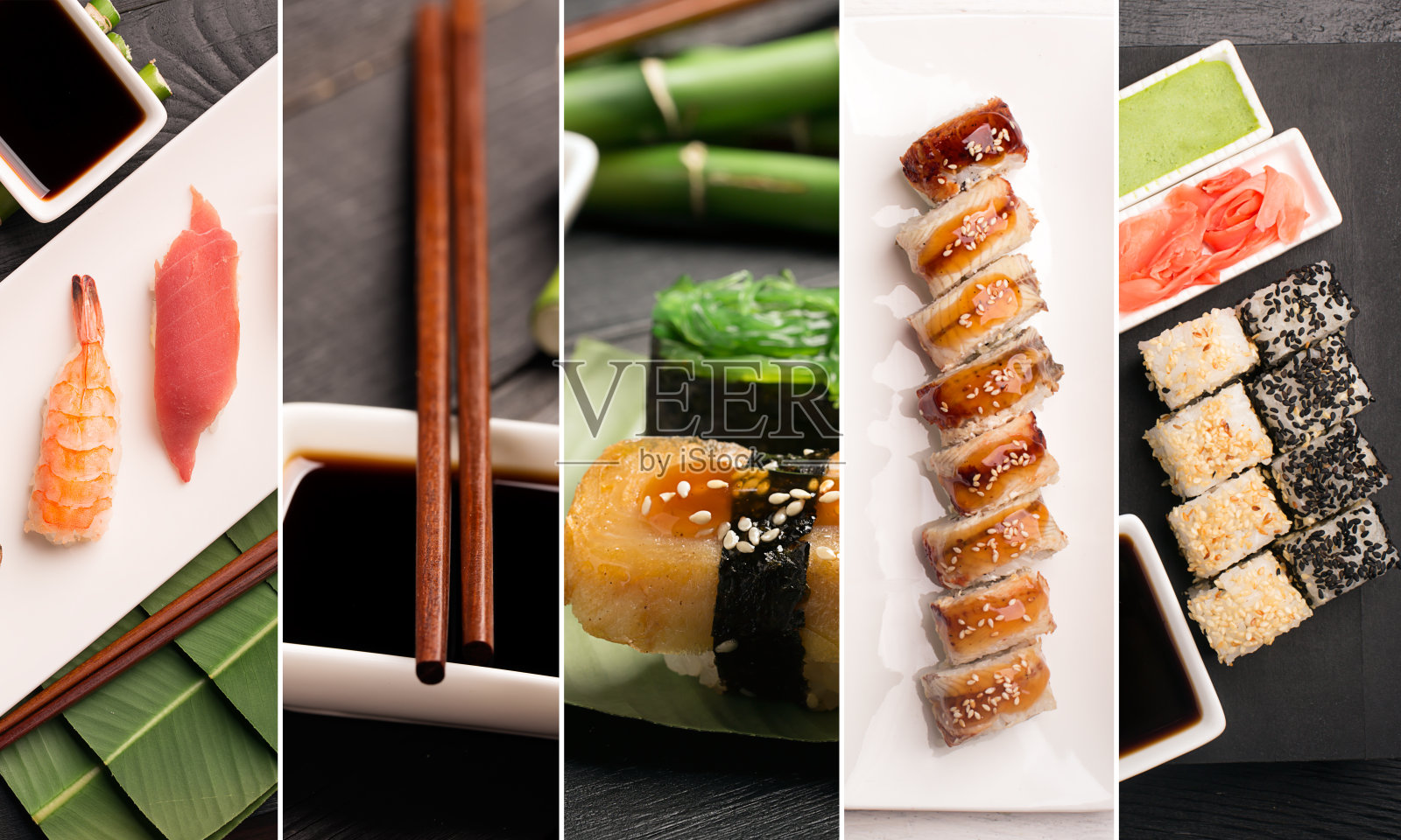 寿司的照片拼贴画照片摄影图片