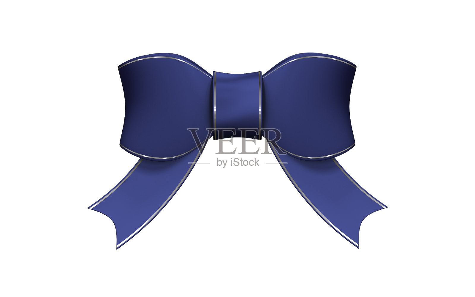 逼真的精美蓝色蝴蝶结照片摄影图片