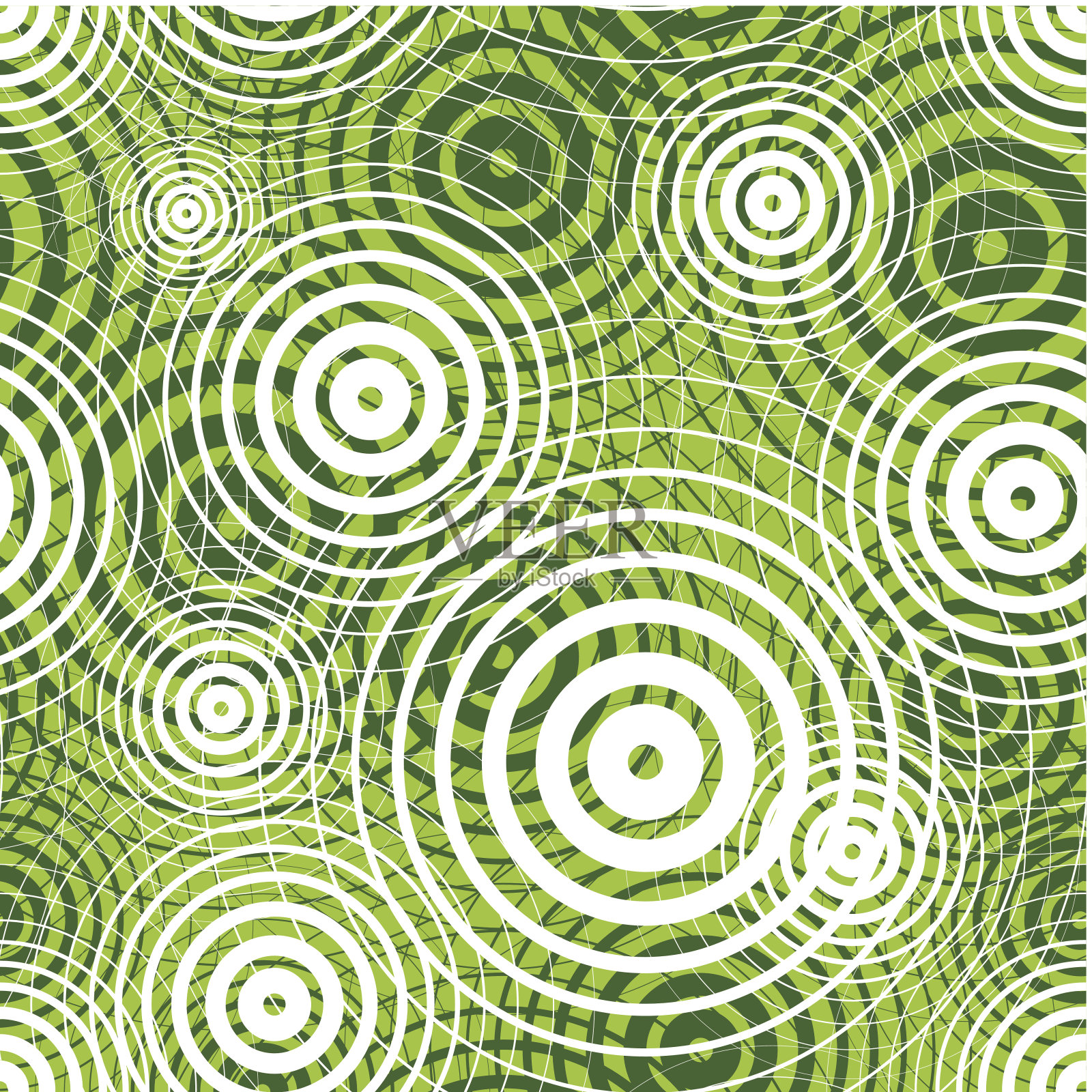 绿色波纹无缝模式。插画图片素材