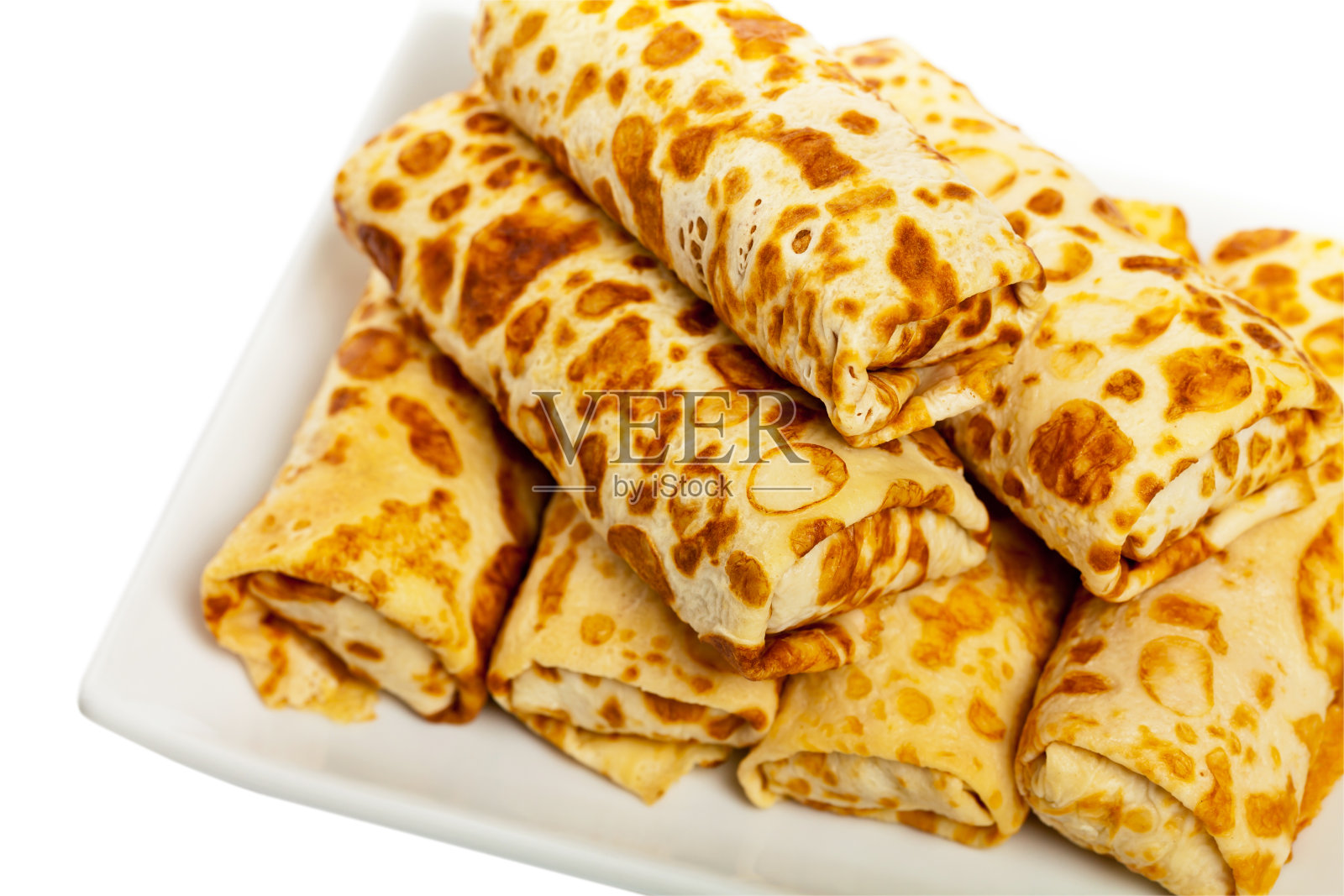 塞薄烤饼煎饼照片摄影图片