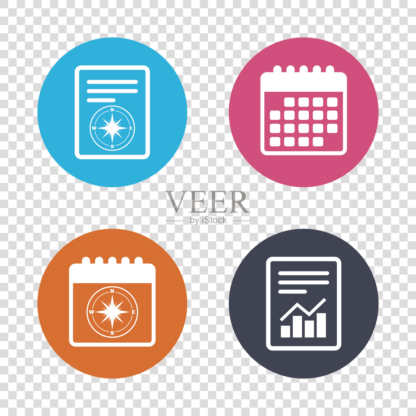 罗盘信号图标。Windrose导航的象征。图标素材