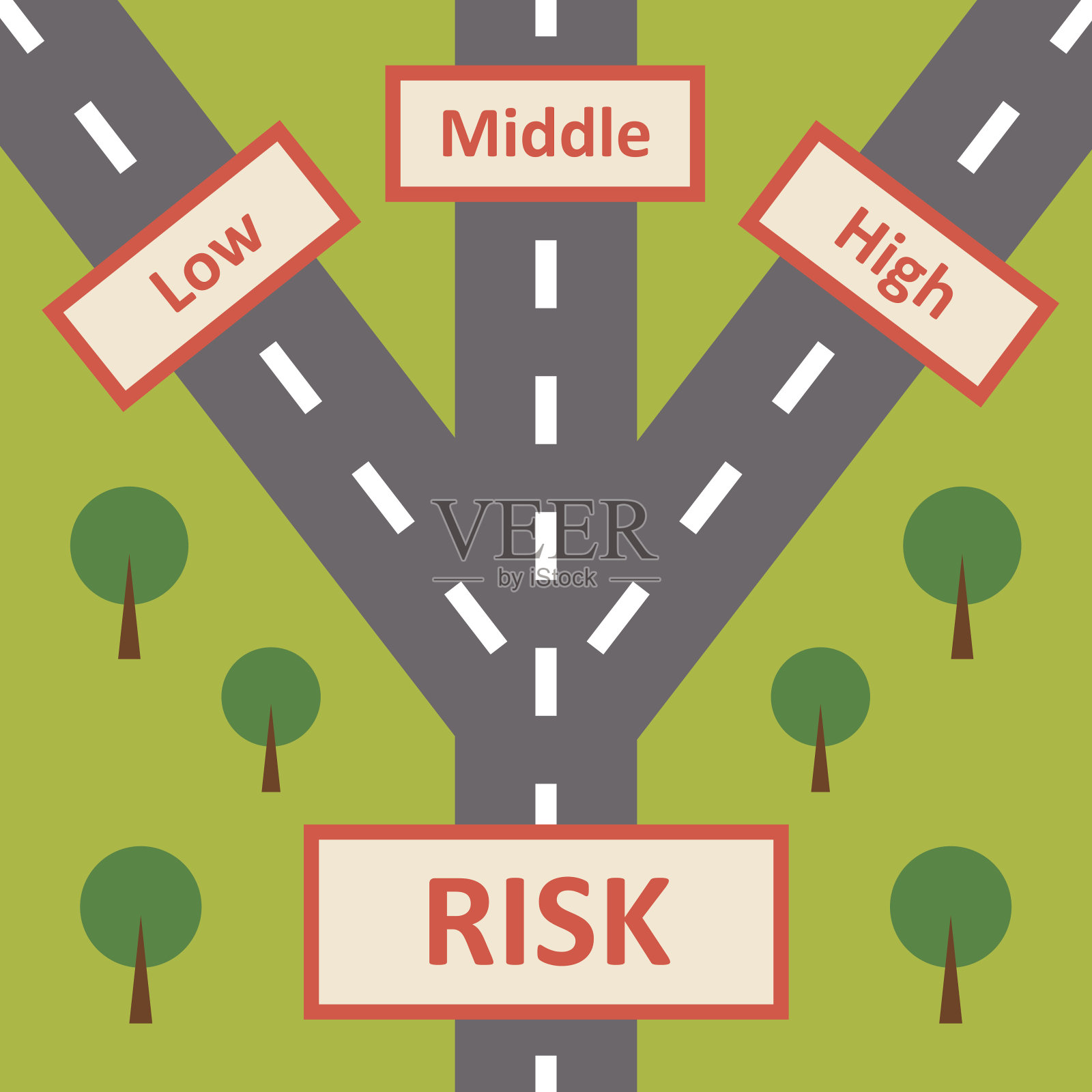 风险的概念插画图片素材