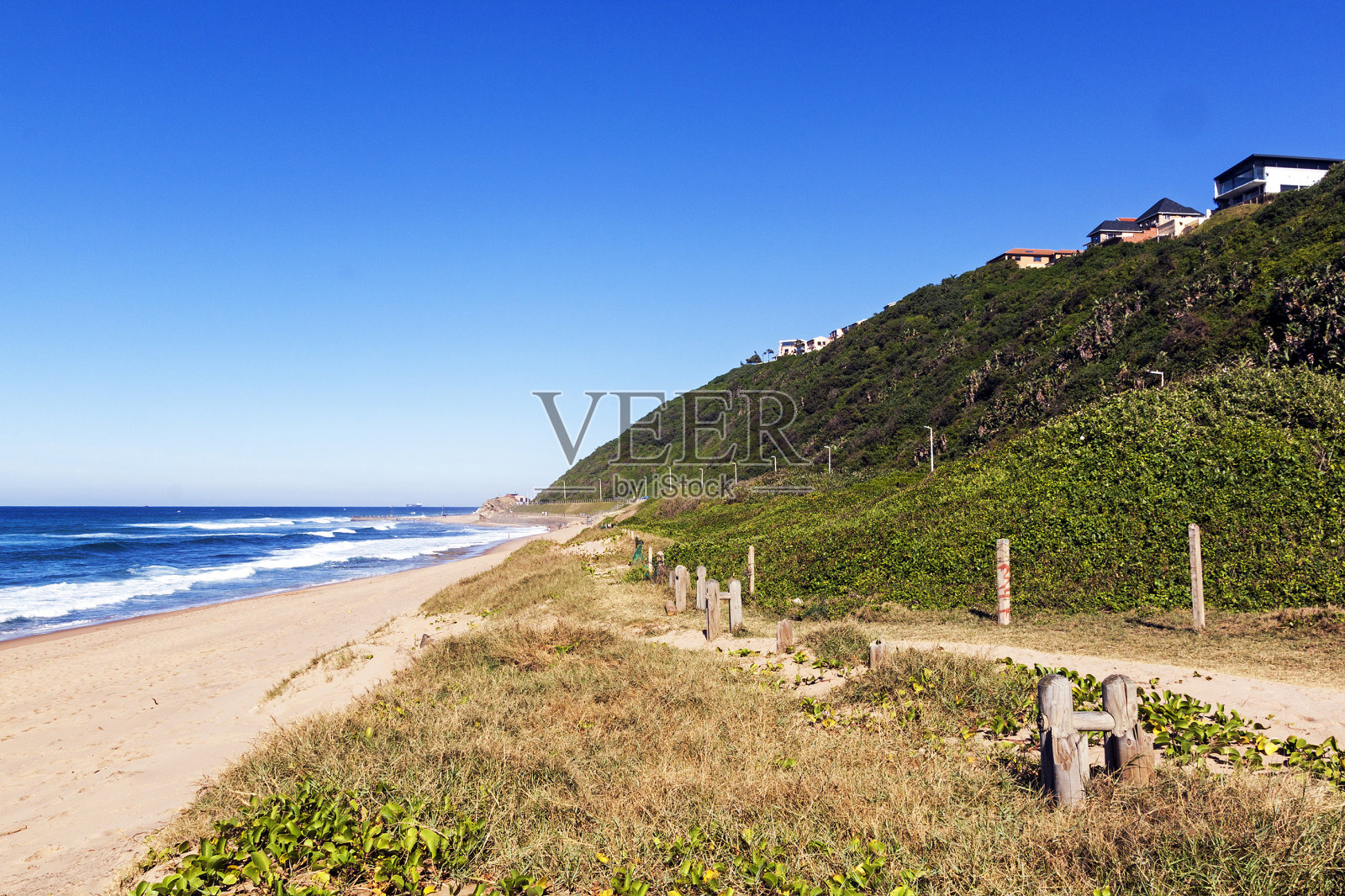 空海滩和布莱顿海滩的悬崖德班照片摄影图片