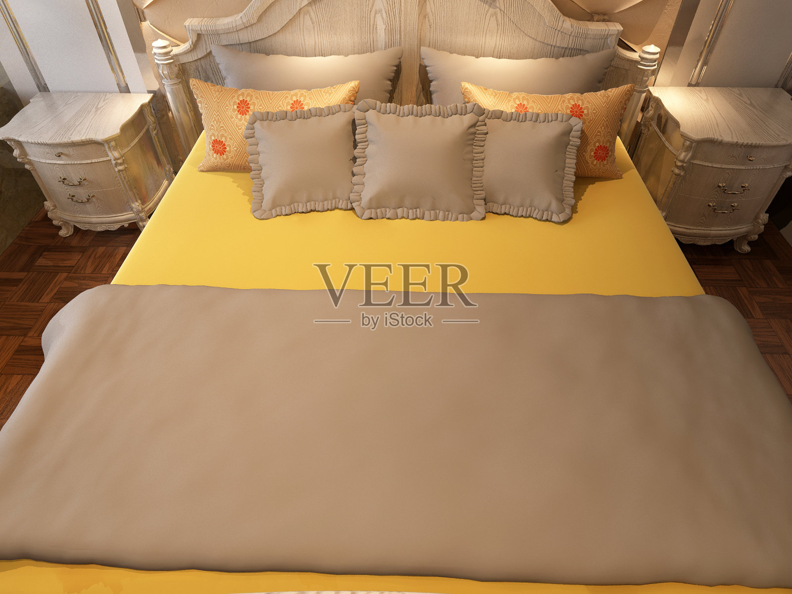 3d渲染卧室照片摄影图片