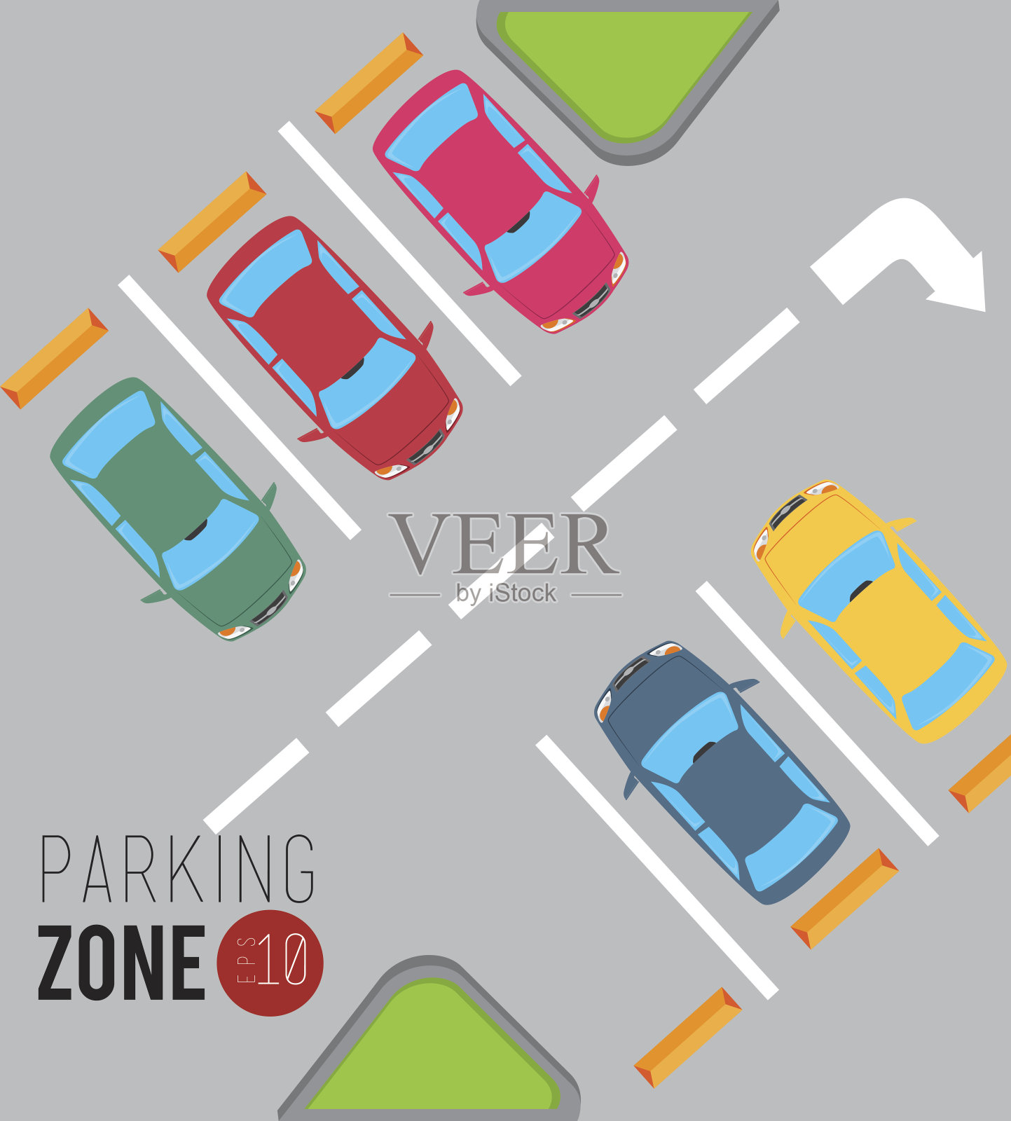 停车区域设计插画图片素材