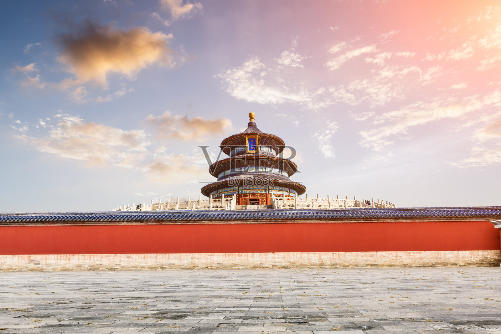 中国北京的天坛，古代祭祀庙景色照片摄影图片