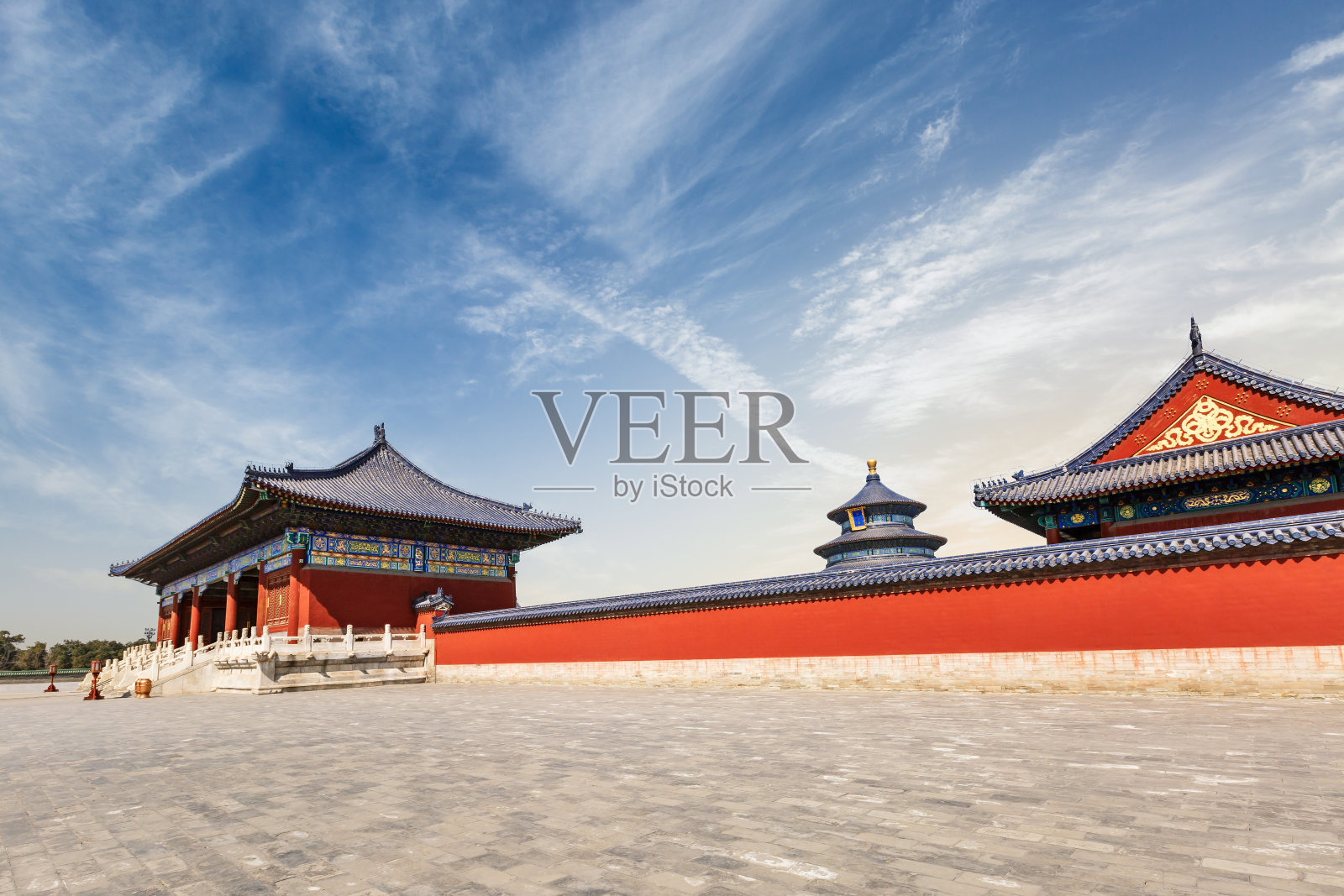 中国北京的天坛，古代祭祀庙景色照片摄影图片