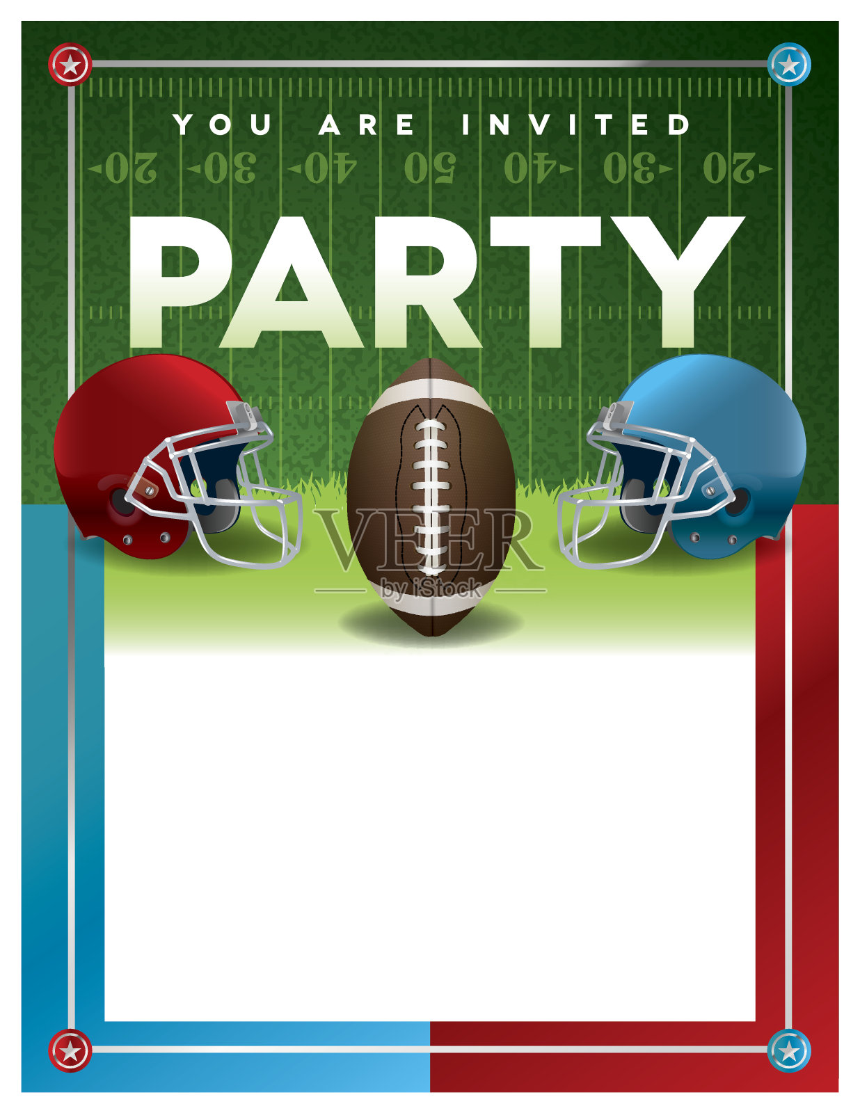美式足球派对传单模板设计模板素材