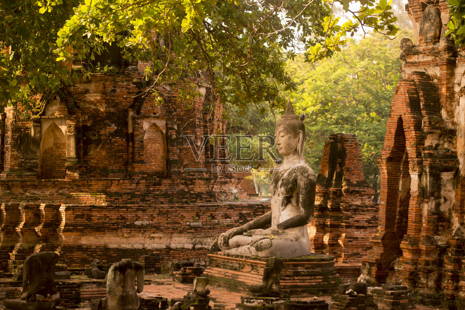 亚洲泰国大城府历史公园寺庙照片摄影图片