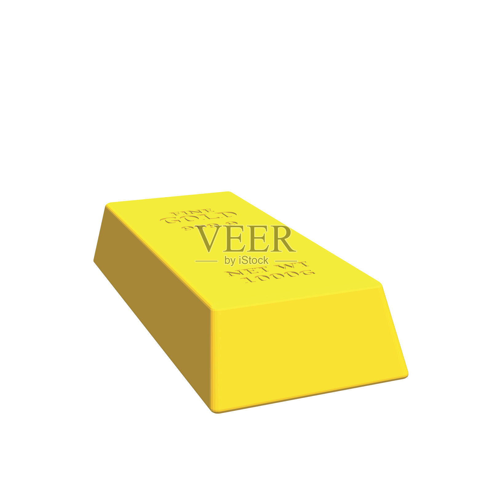 金条。孤立在白色背景上。设计元素图片