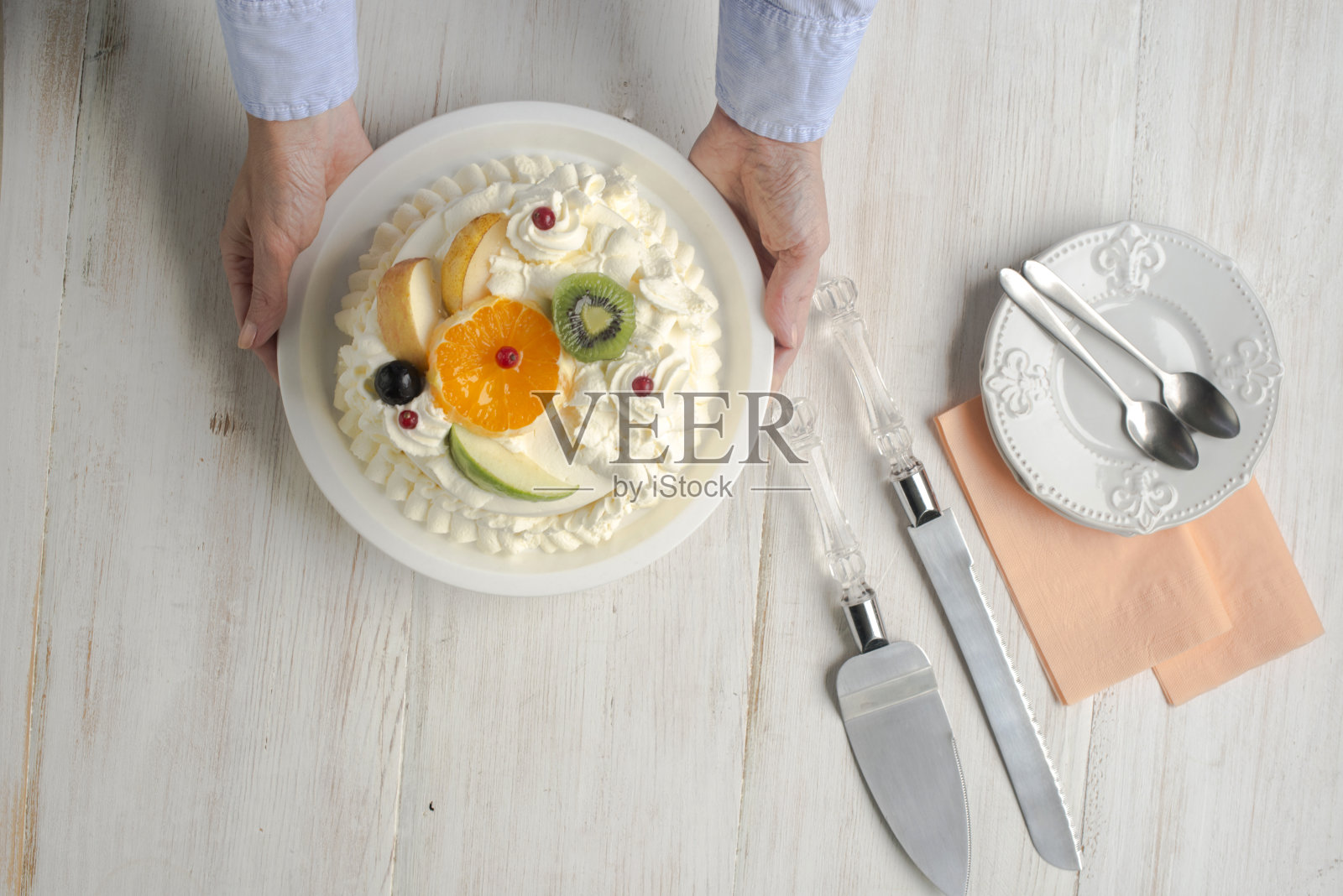 水果蛋糕照片摄影图片