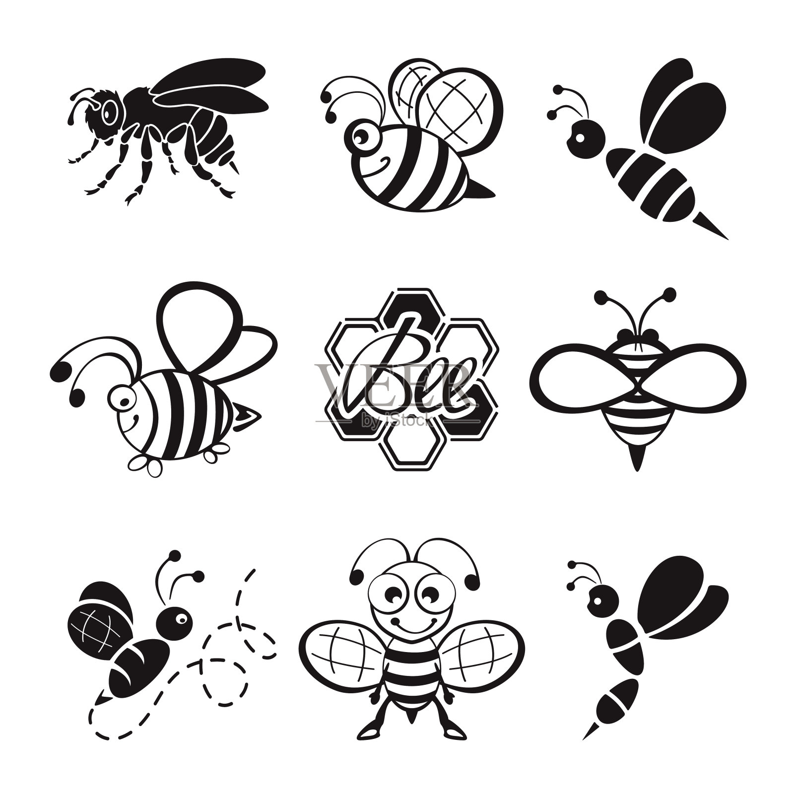 黑蜜蜂图标图标素材