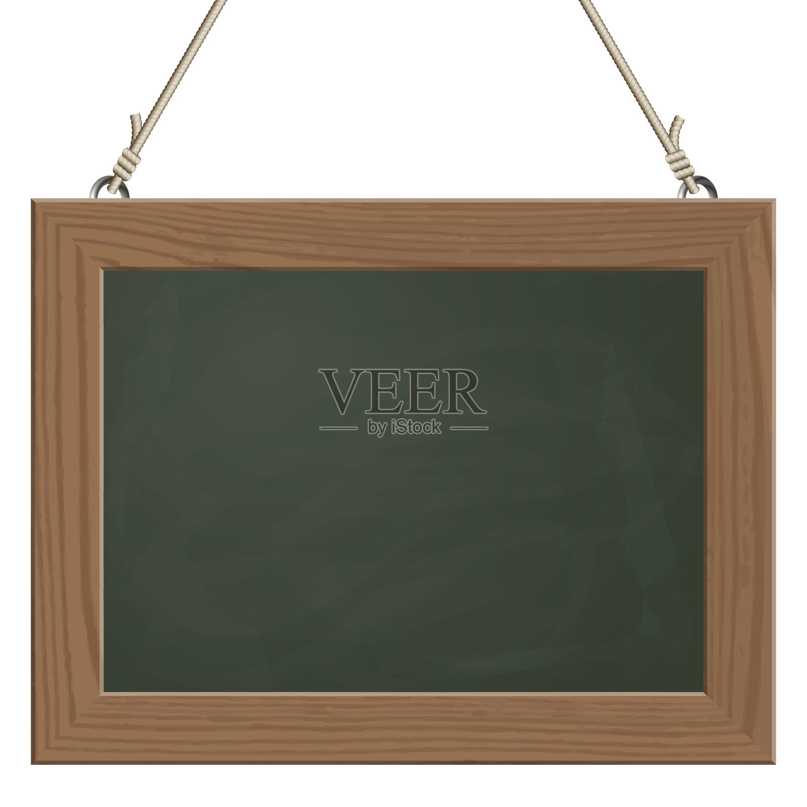 黑色的木板挂在绳子上插画图片素材