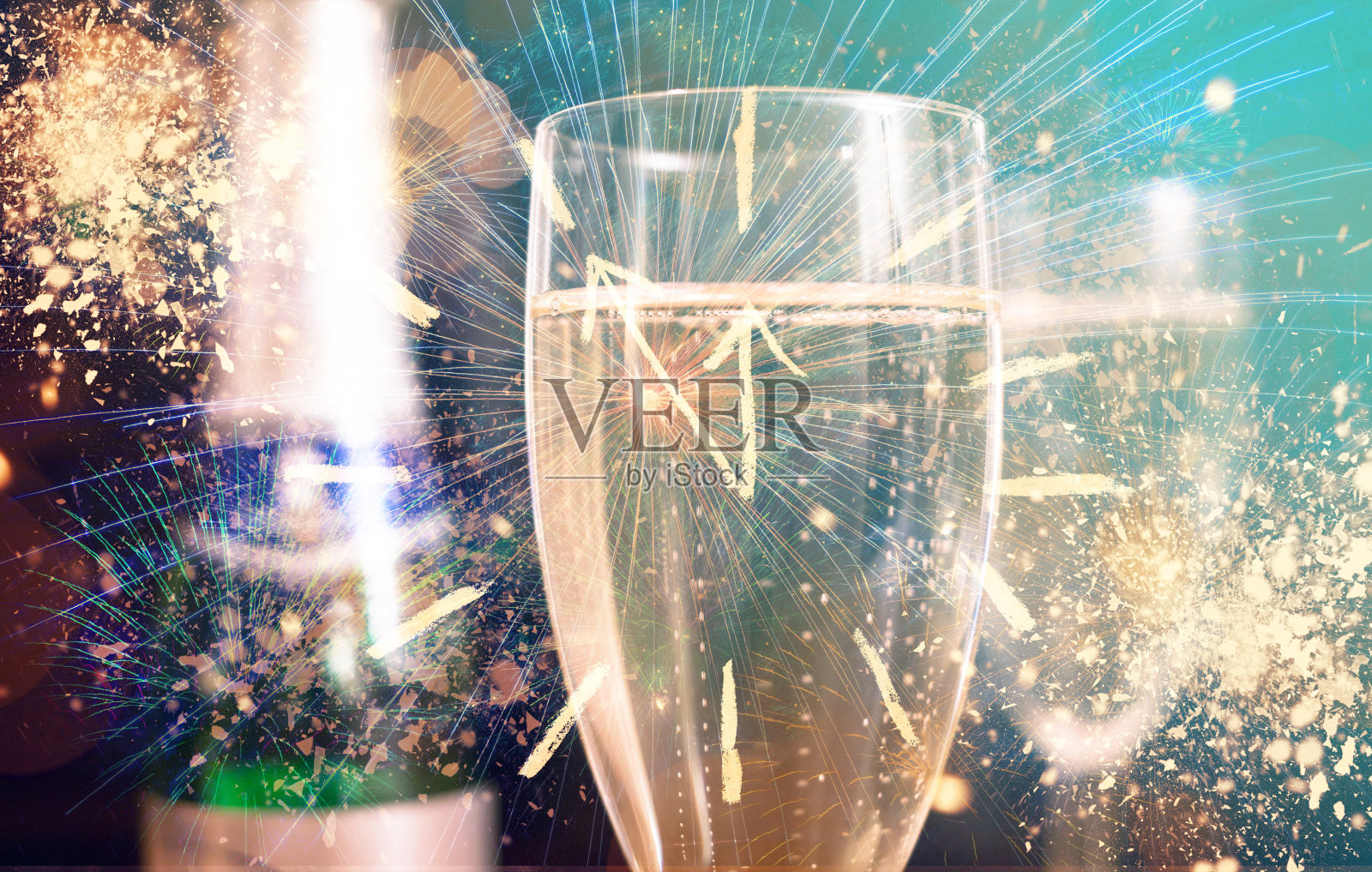 新年烟花卡片照片摄影图片