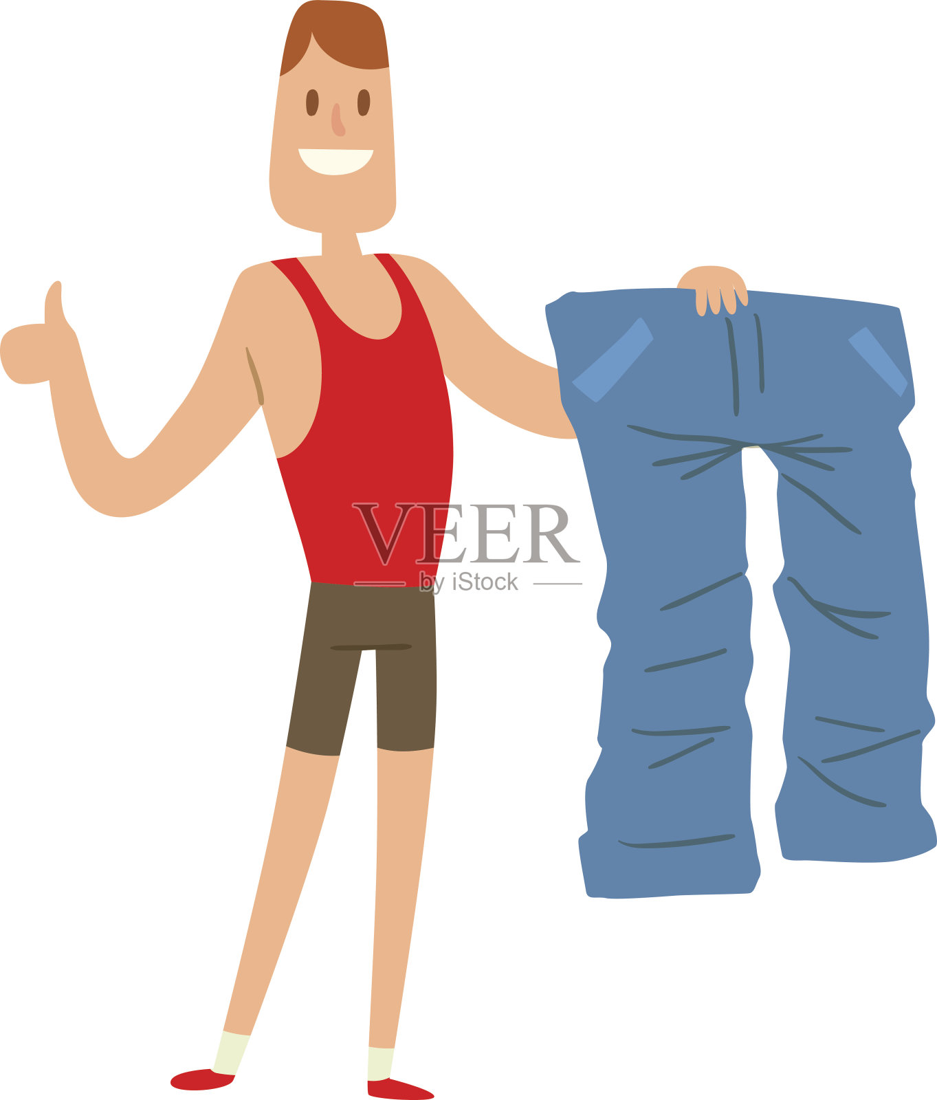 美容健身男人减肥插画图片素材