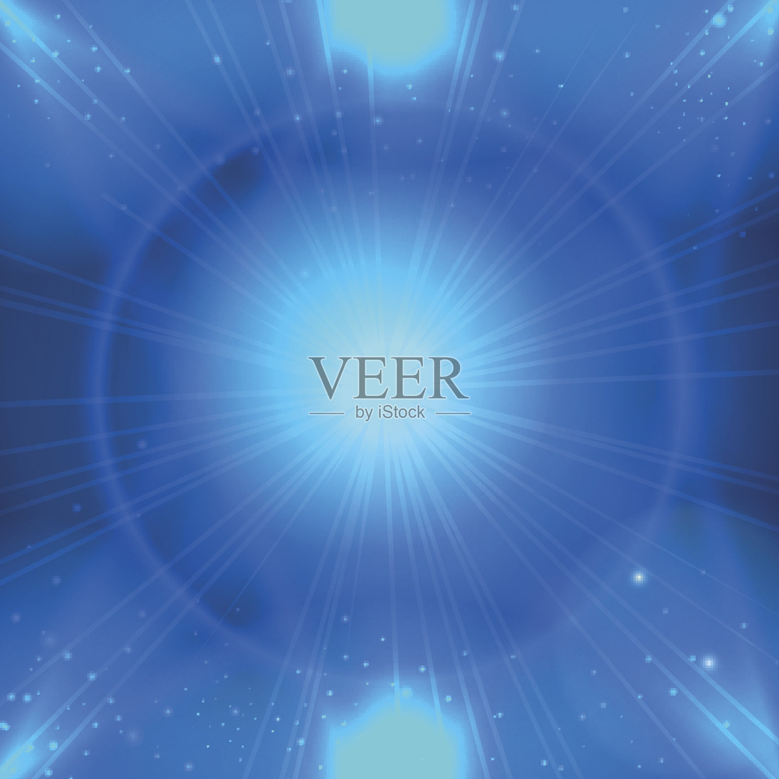 抽象的蓝色空间背景与亮星插画图片素材