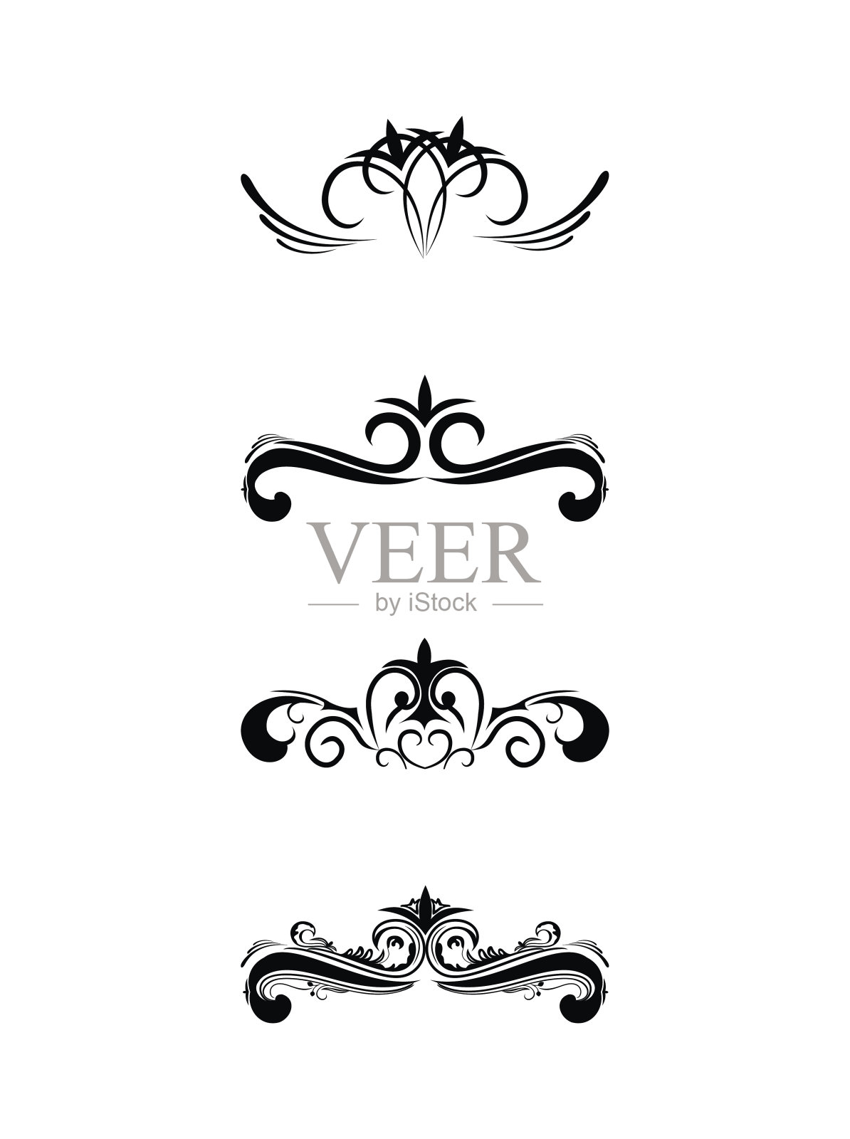 漩涡元素和字母组合插画图片素材