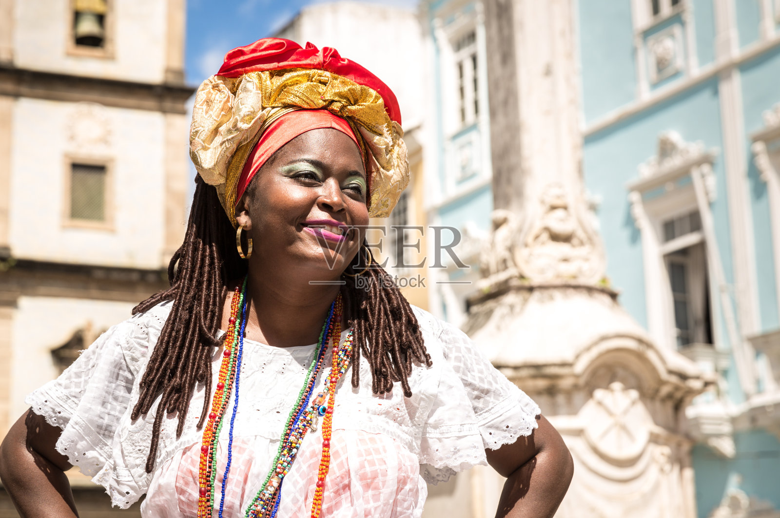 年轻的非洲裔巴西妇女，巴伊亚，巴西照片摄影图片