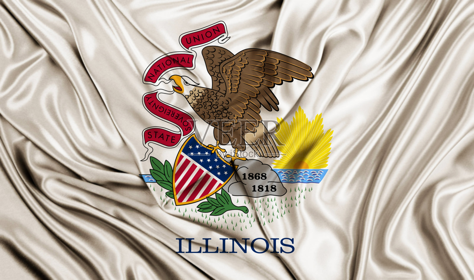 伊利诺斯州旗照片摄影图片