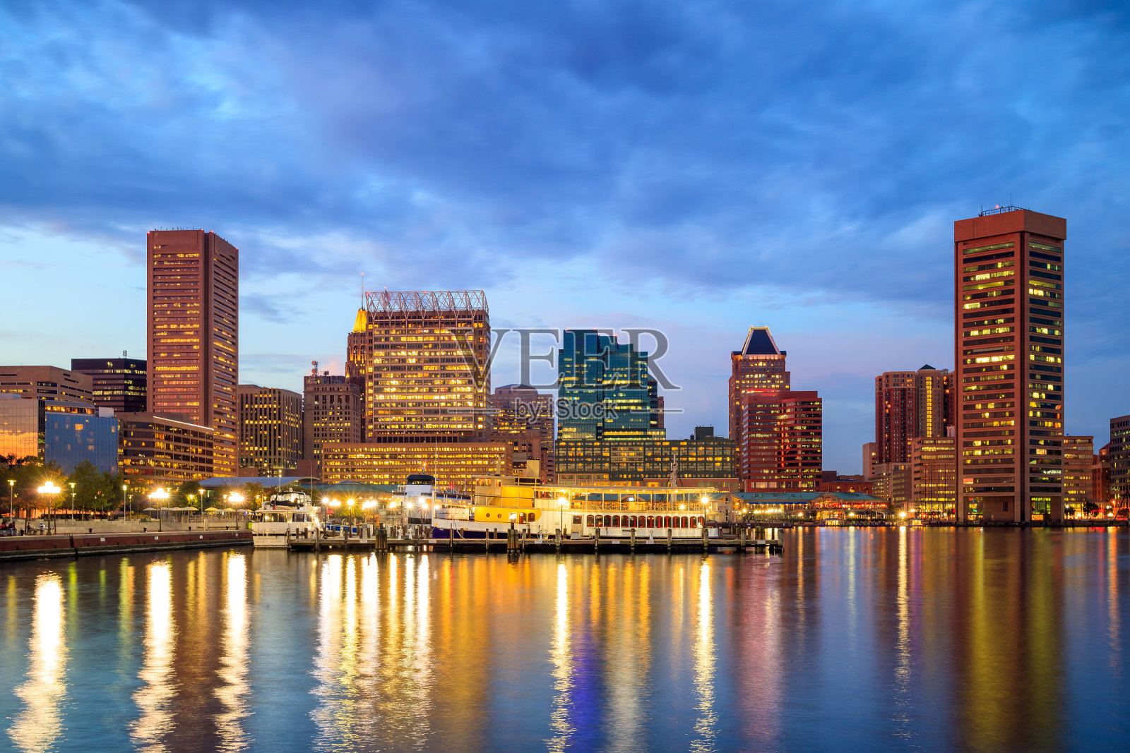 巴尔的摩市中心内港地区照片摄影图片