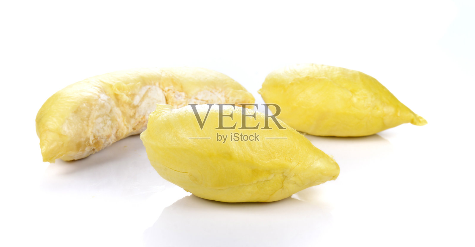 白色背景上的水果之王榴莲照片摄影图片