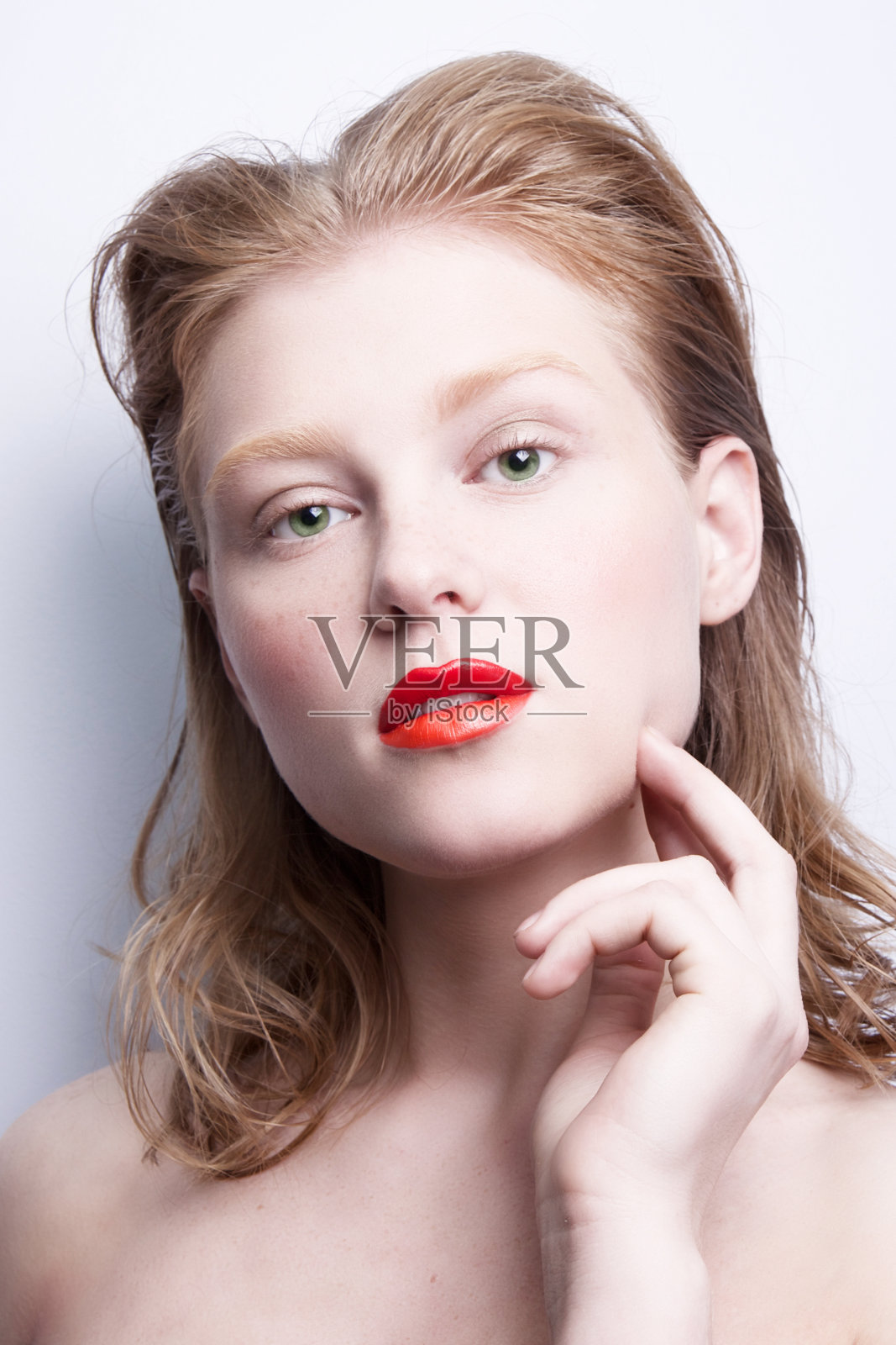 时尚模特脸照片摄影图片