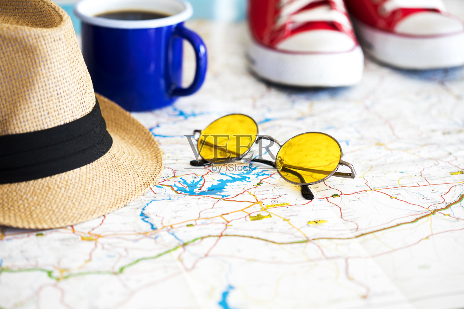 用地图计划假期旅行照片摄影图片