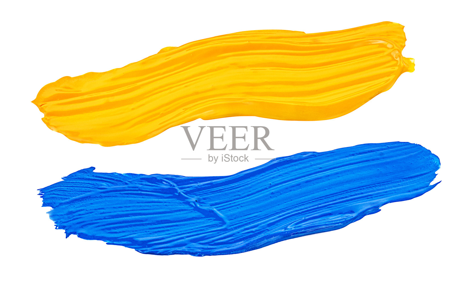 将油漆或奶油单独涂抹在白色上照片摄影图片