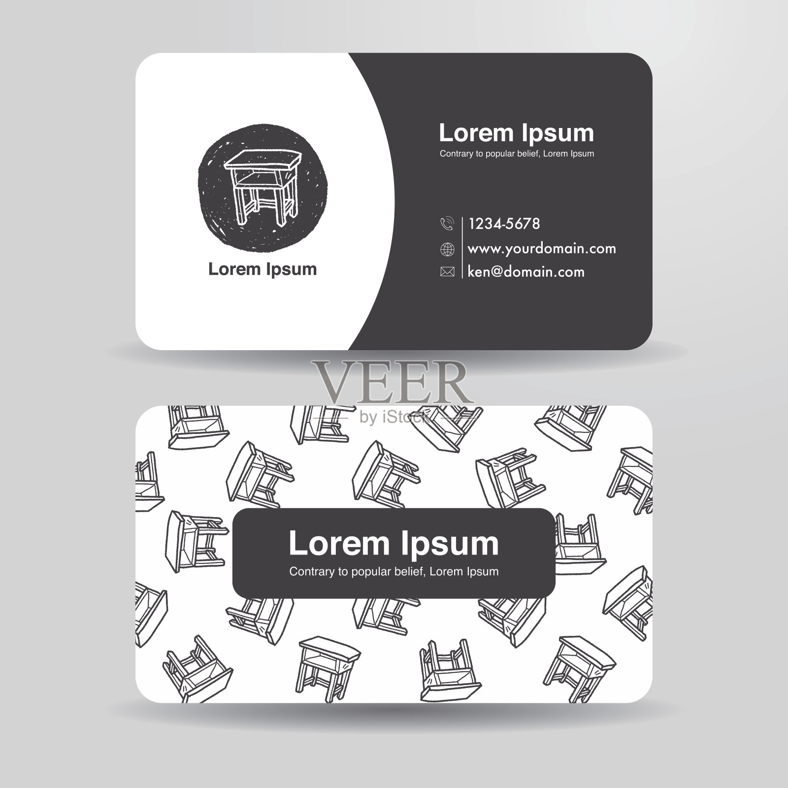 桌子上涂鸦设计模板素材