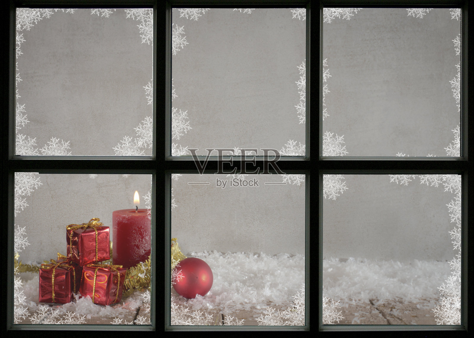 掛聖誕照片摄影图片