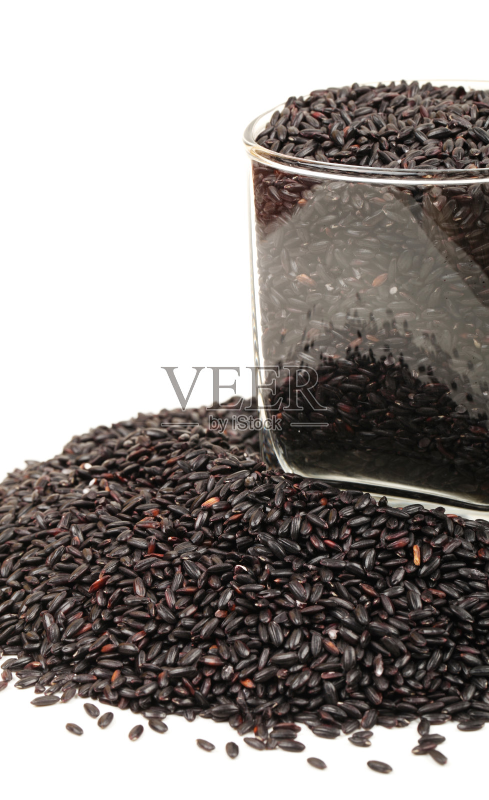 黑米配白底照片摄影图片