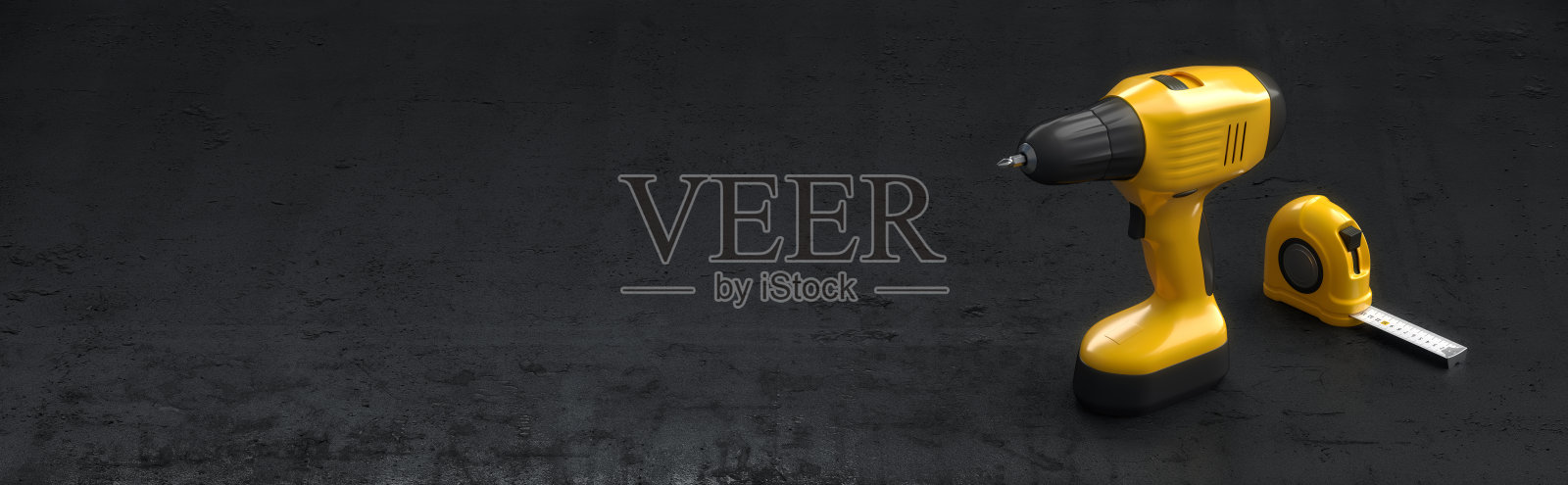 螺丝刀和卷尺照片摄影图片