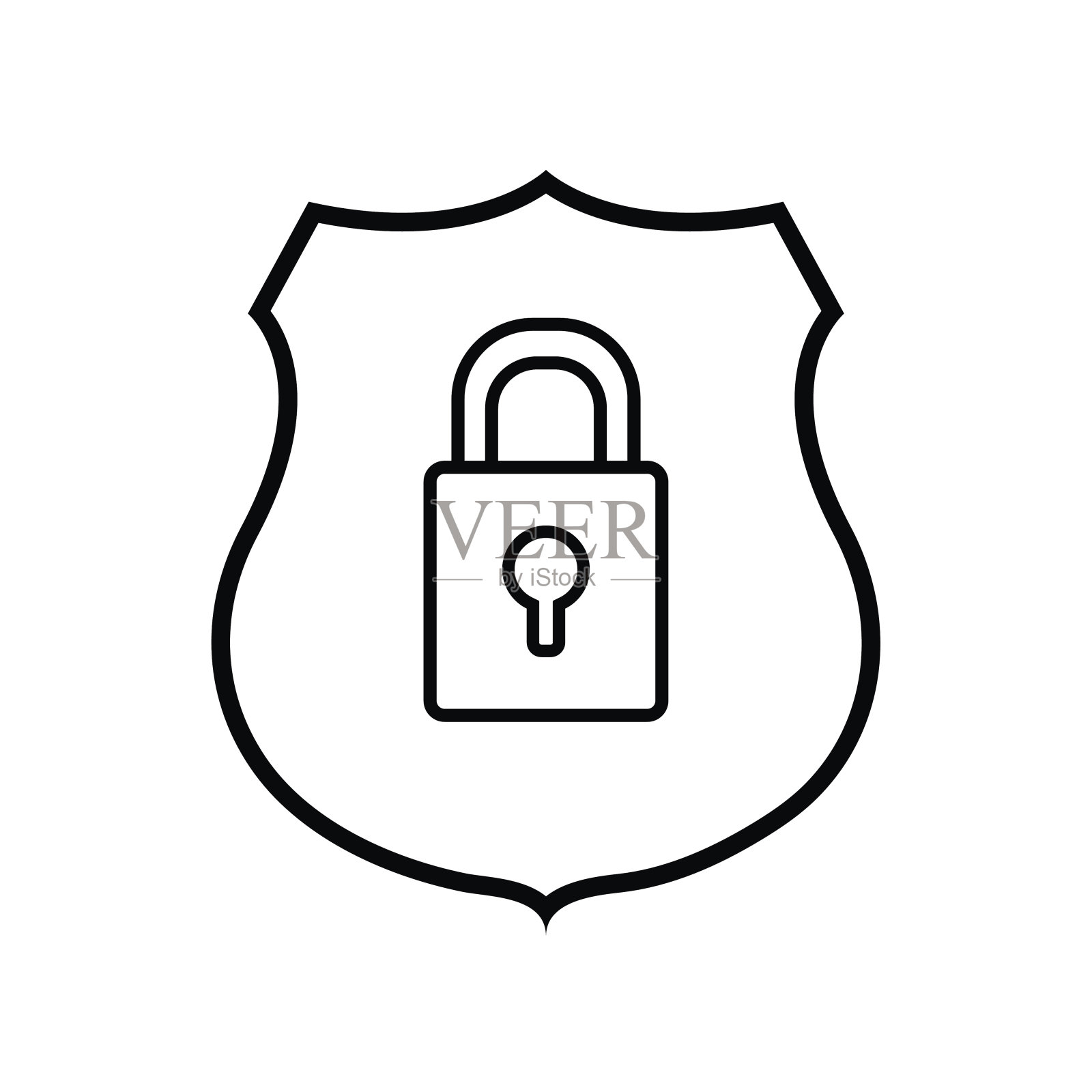 锁定符号安全图标，向量插画图片素材