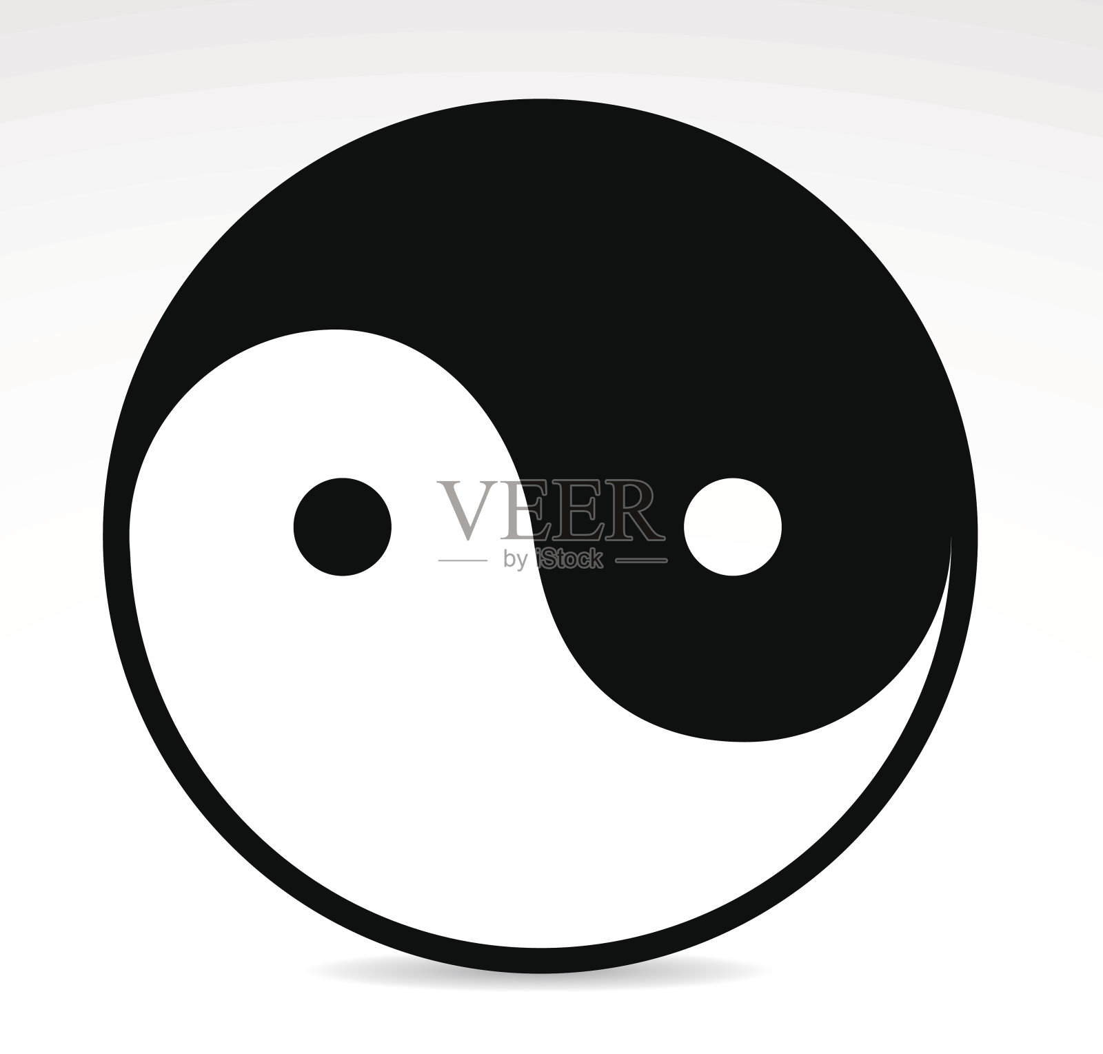 阴阳象征。插画图片素材