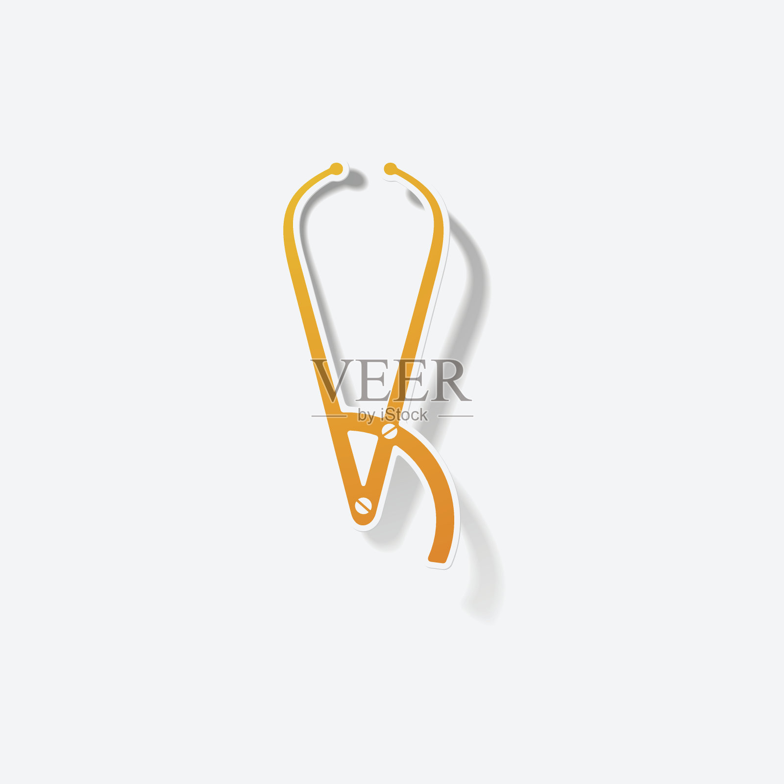 贴纸纸产品逼真元素设计插图钳子牙医设计元素图片