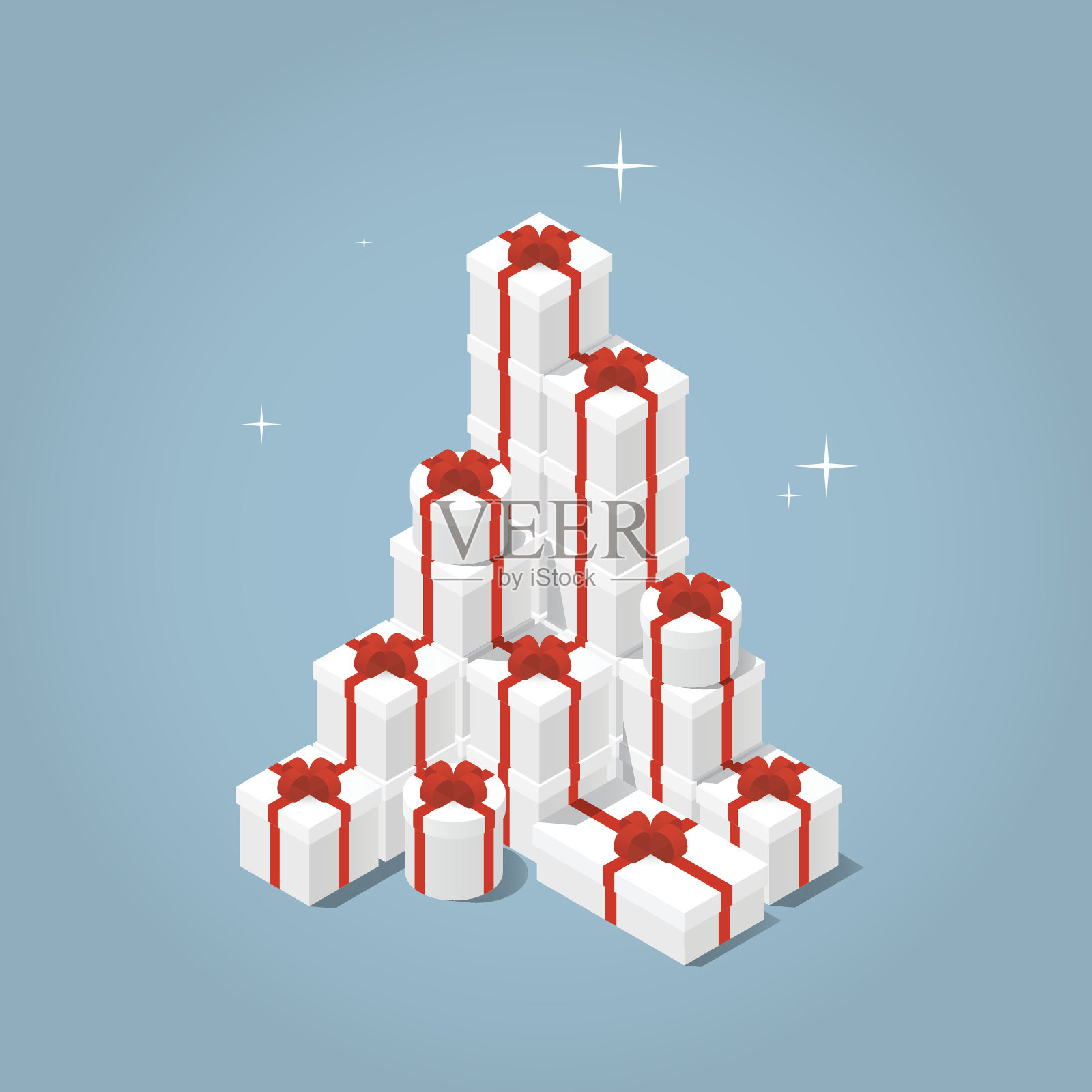 等距礼物盒插画图片素材