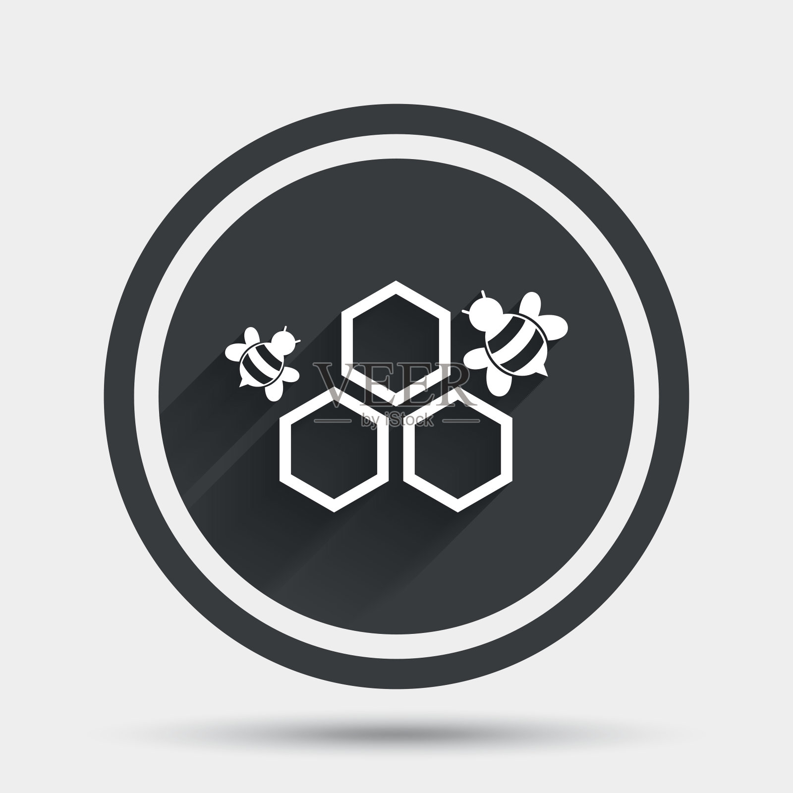 蜂窝信号图标。蜂蜜细胞的象征。图标素材