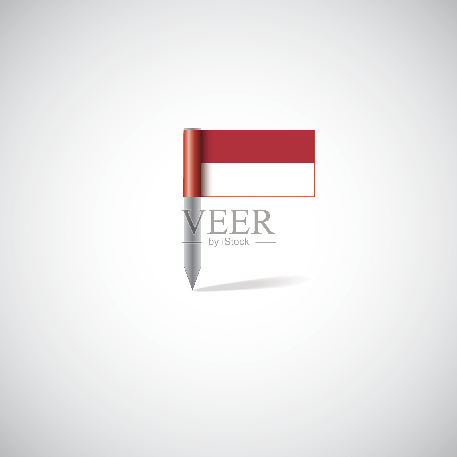 印尼国旗胸针插画图片素材