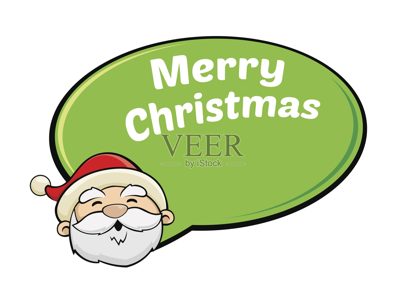 圣诞老人圣诞问候插画图片素材