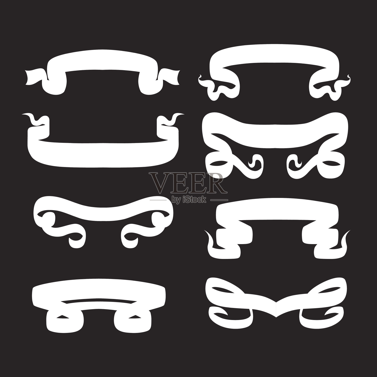 Rribbon矢量图插画图片素材