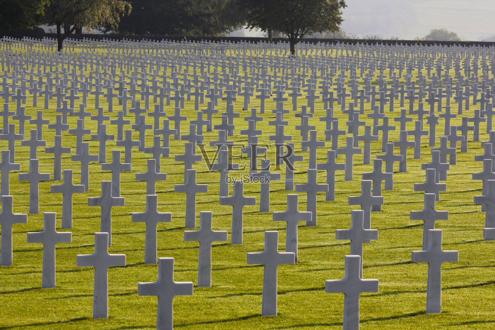美国的牺牲，二战的坟墓照片摄影图片