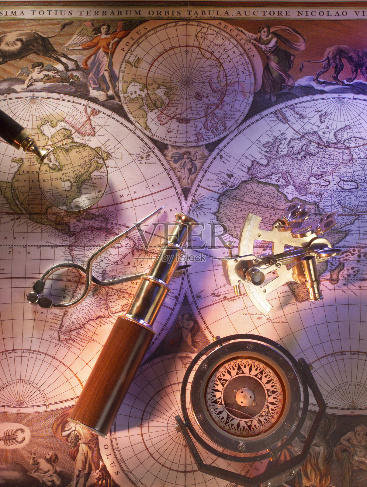 旧世界地图照片摄影图片